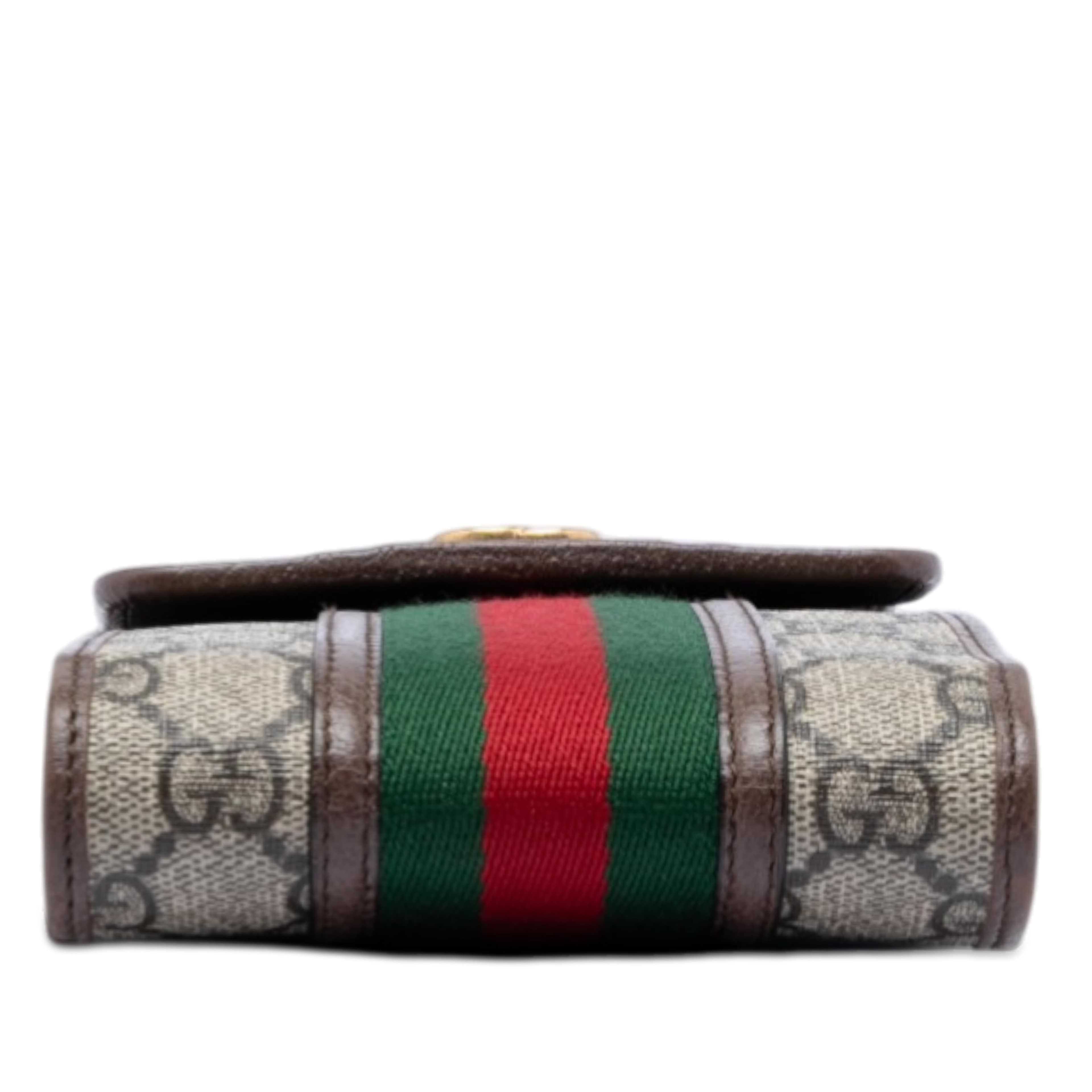 Gucci Mini Gg Supreme Web Ophidia Crossbody, från Luxclusif, i färgen beige. Klicka för att öppna bilden i stort format