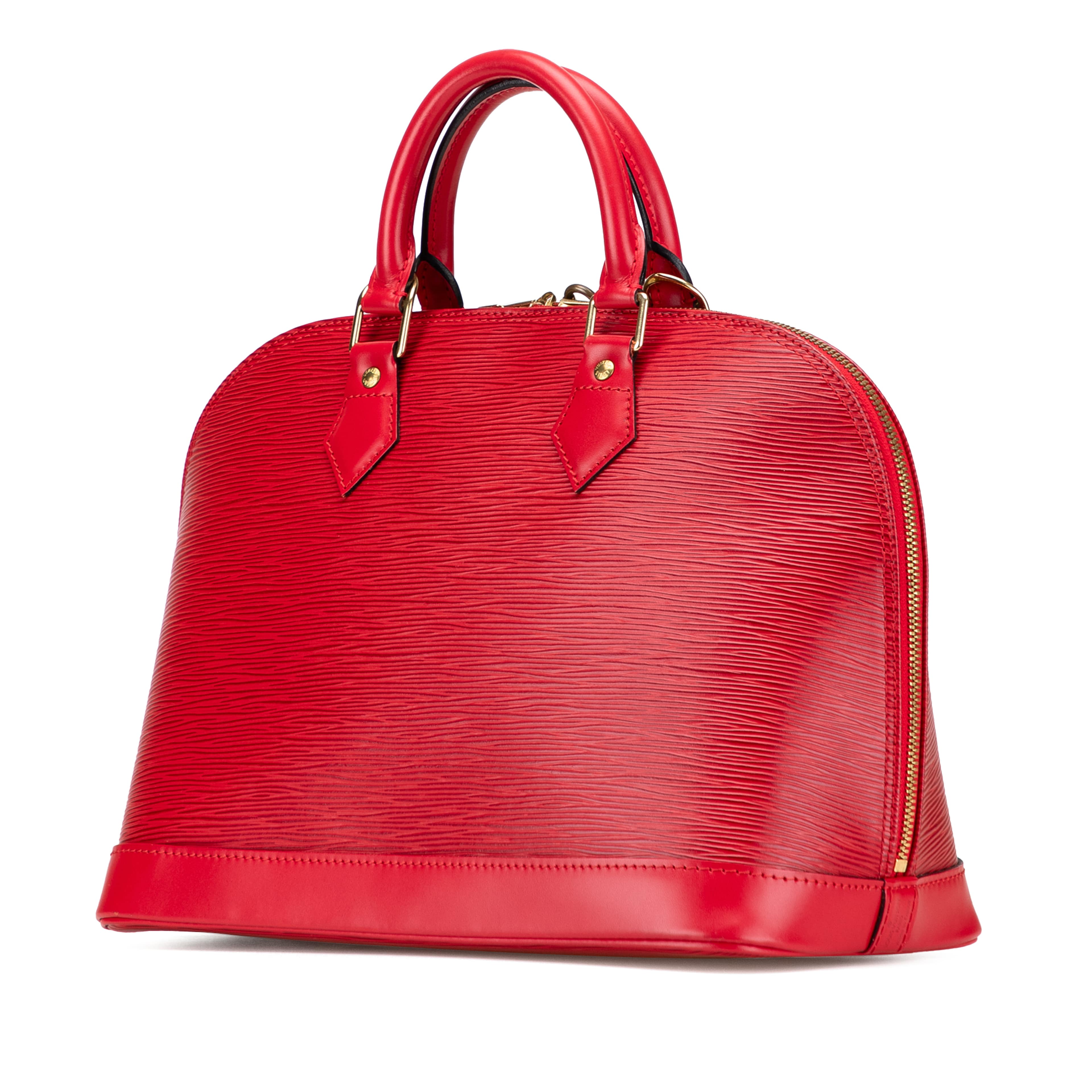 Louis Vuitton Epi Alma Pm, från Luxclusif, i färgen red. Klicka för att öppna bilden i stort format