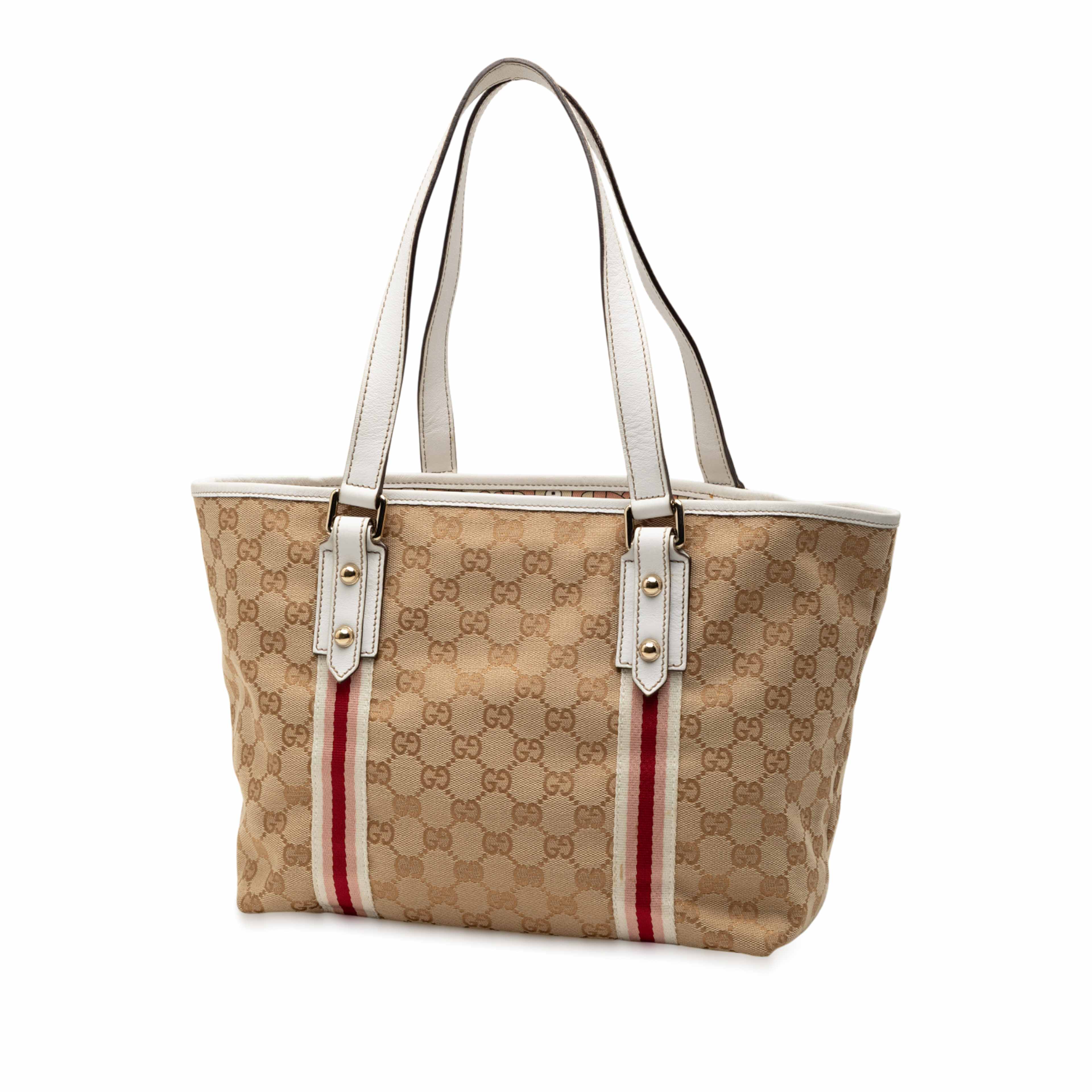 Gucci Gg Canvas Jolicoeur Tote, från Luxclusif, i färgen beige. Klicka för att öppna bilden i stort format