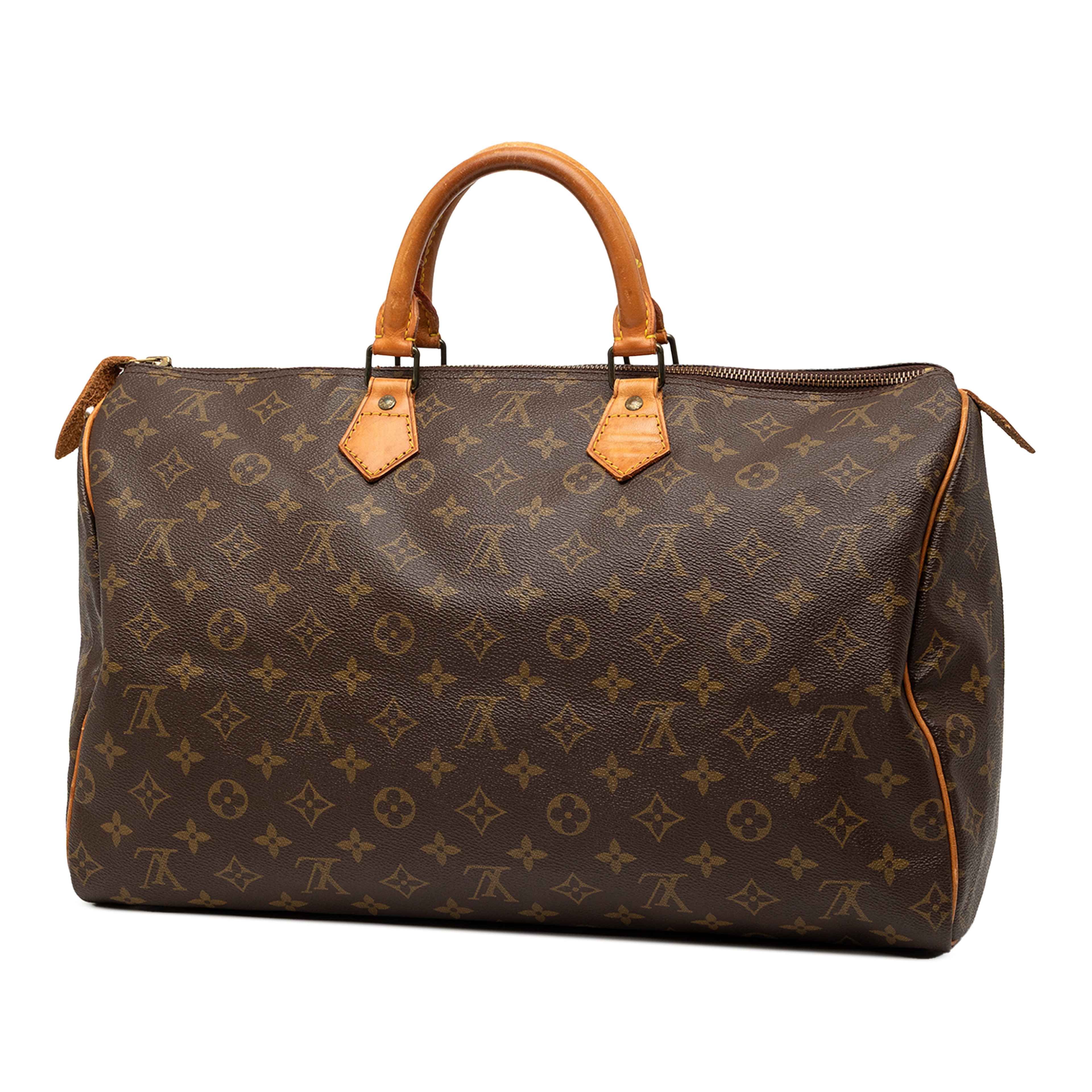 Louis Vuitton Monogram Speedy 40, från Luxclusif, i färgen brown. Klicka för att öppna bilden i stort format
