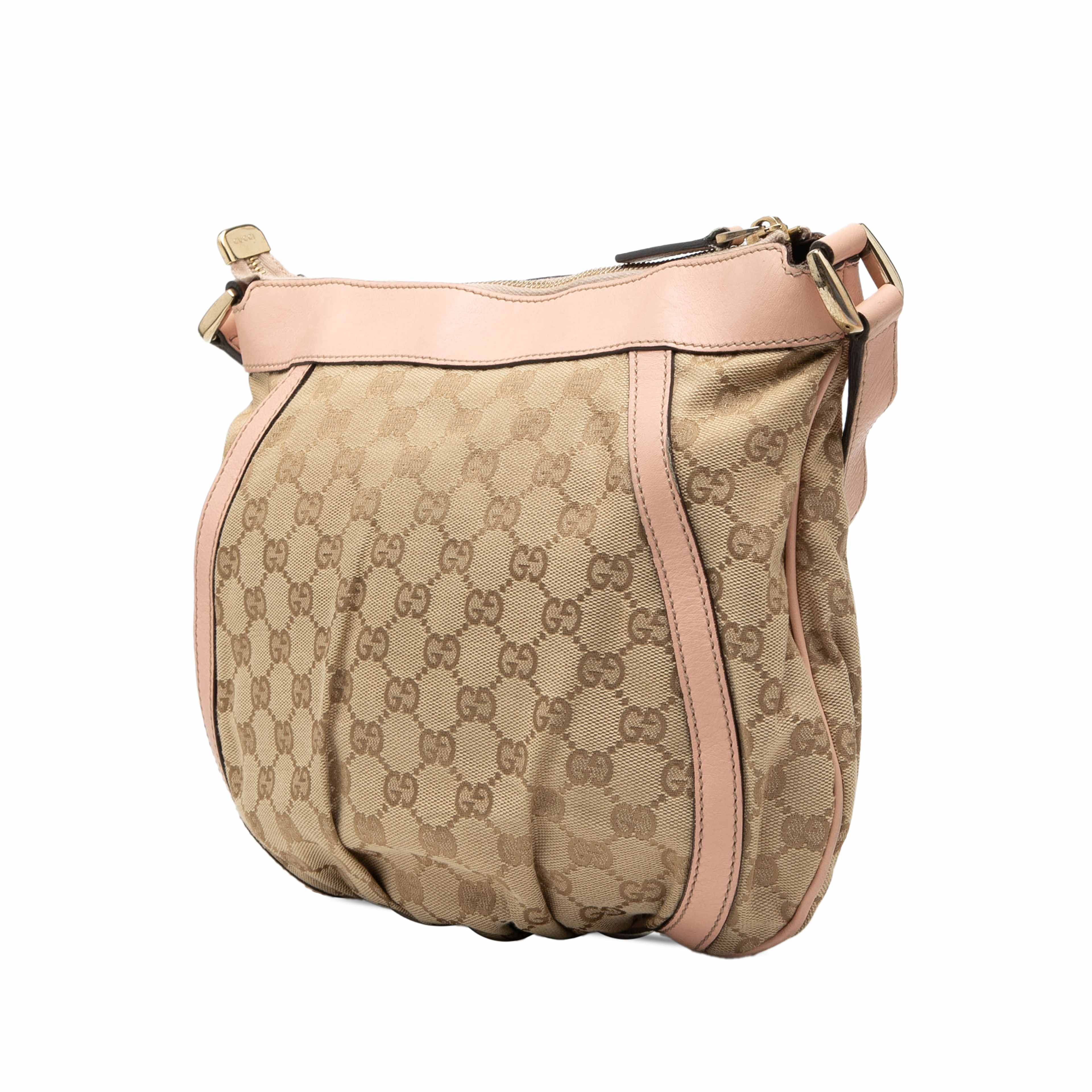 Gucci Gg Canvas Abbey D Ring Crossbody, från Luxclusif, i färgen beige. Klicka för att öppna bilden i stort format