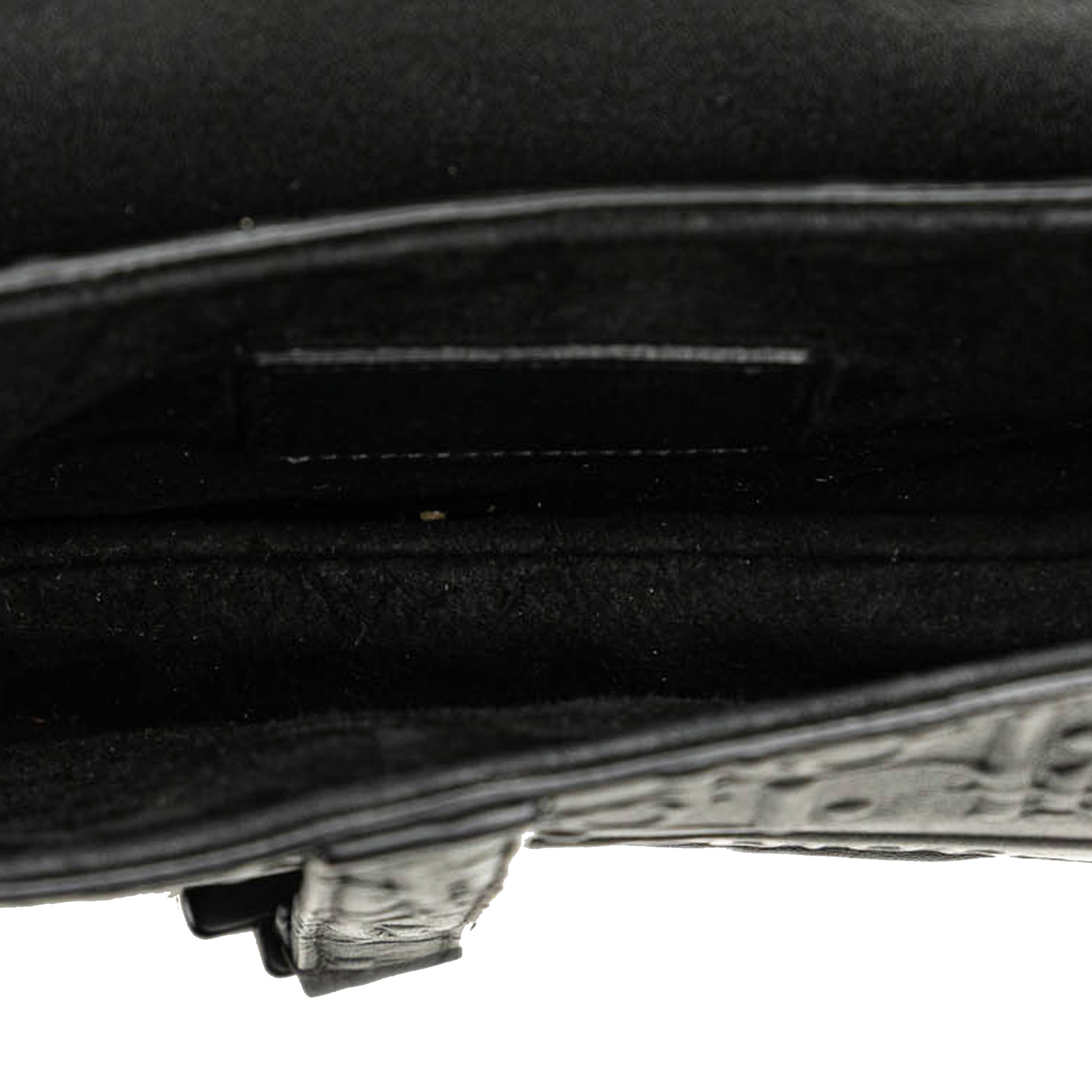 Dior Mini Embossed Calfskin Oblique Saddle Bag