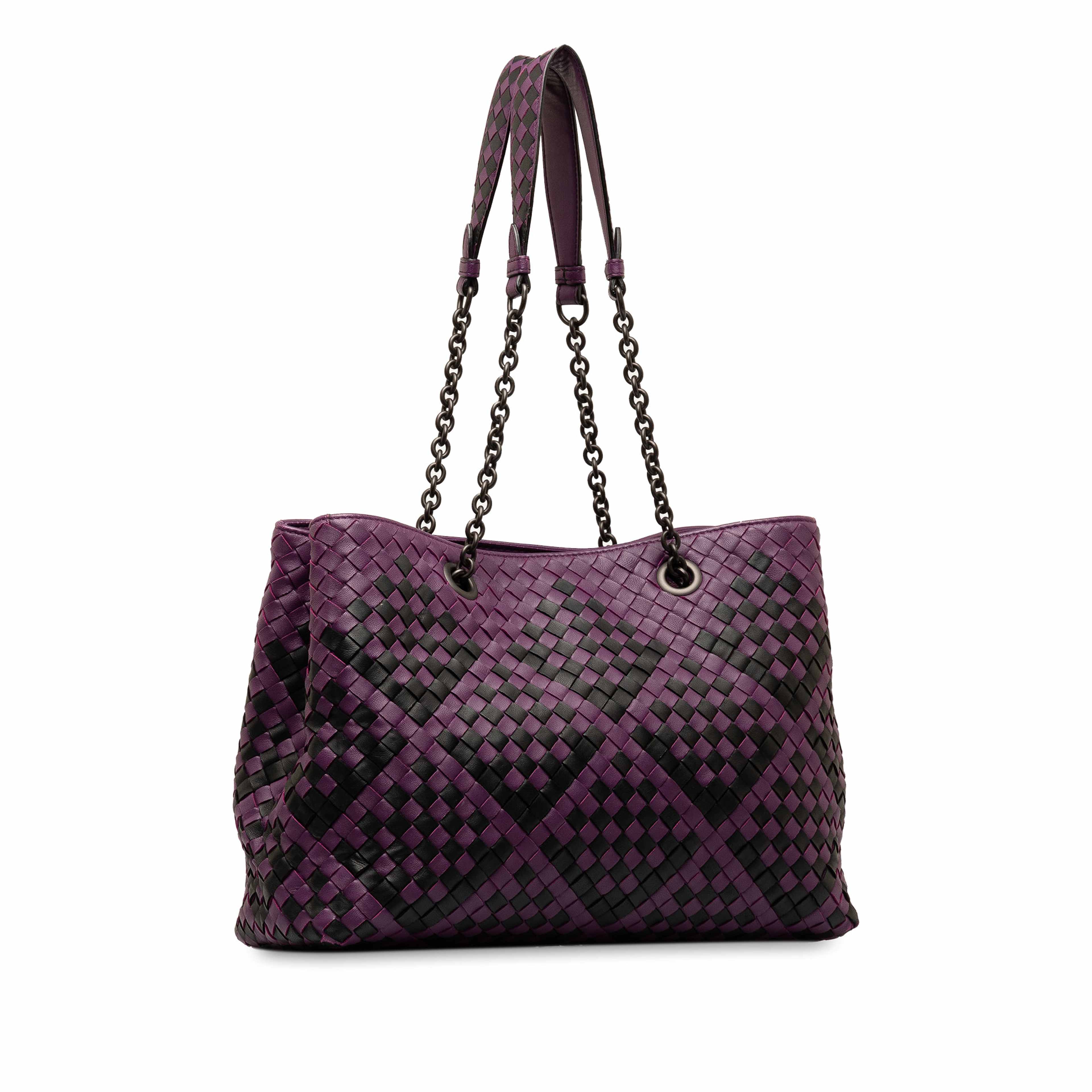Bottega Veneta Medium Intrecciato Double Chain Tote