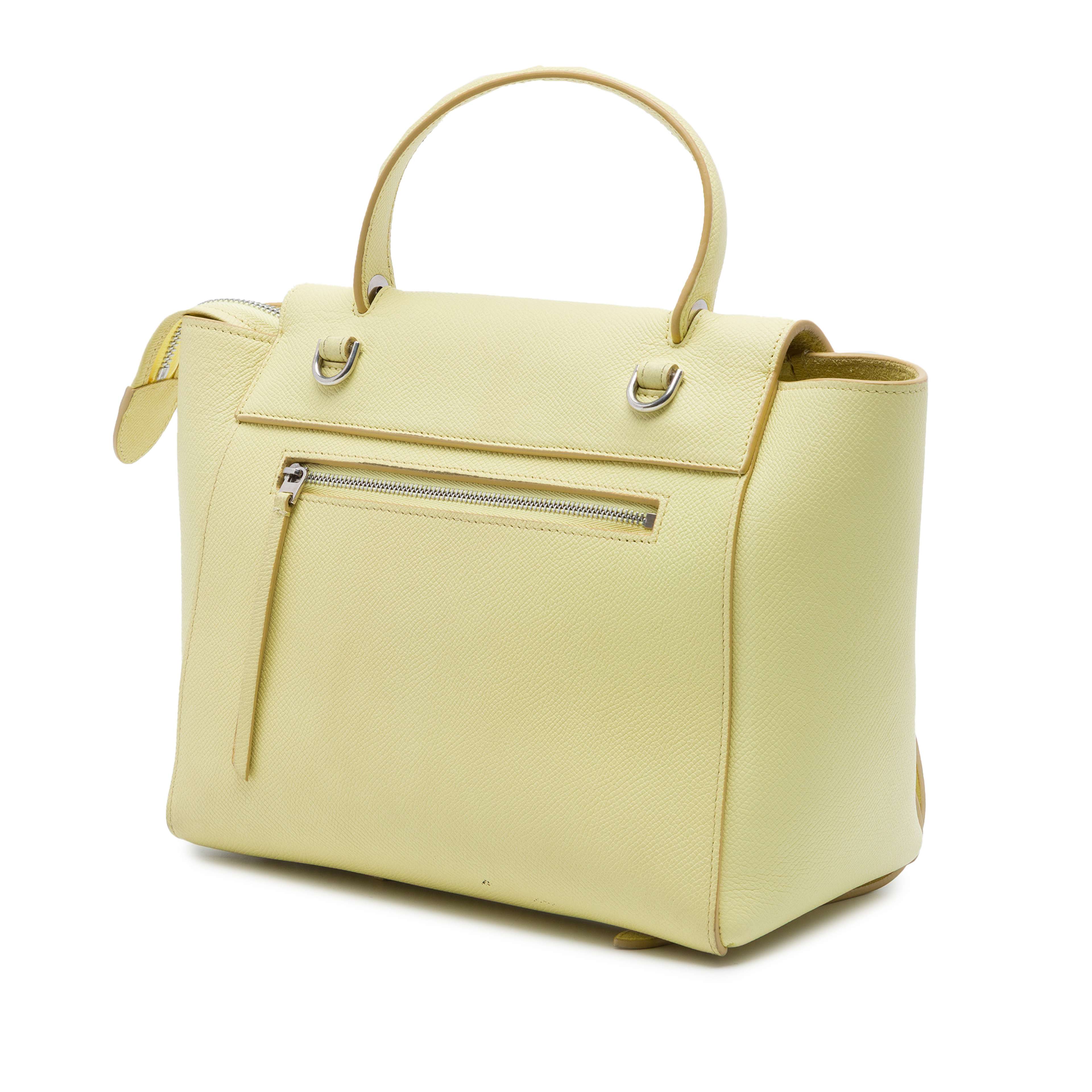 Celine Micro Grained Calfskin Belt Bag, från Luxclusif, i färgen gul. Klicka för att öppna bilden i stort format