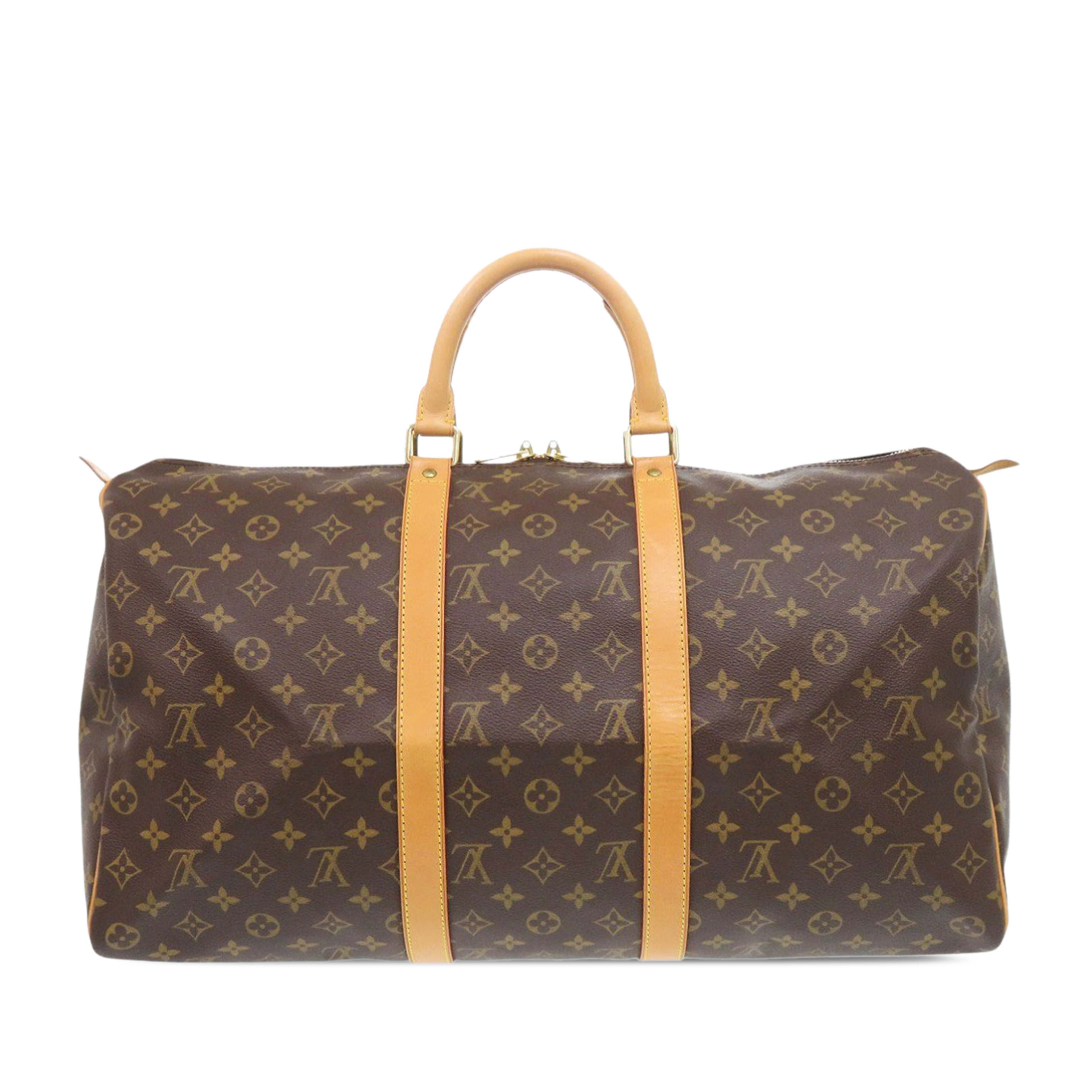 Louis Vuitton Monogram Keepall 50, från Luxclusif, i färgen brown. Klicka för att öppna bilden i stort format