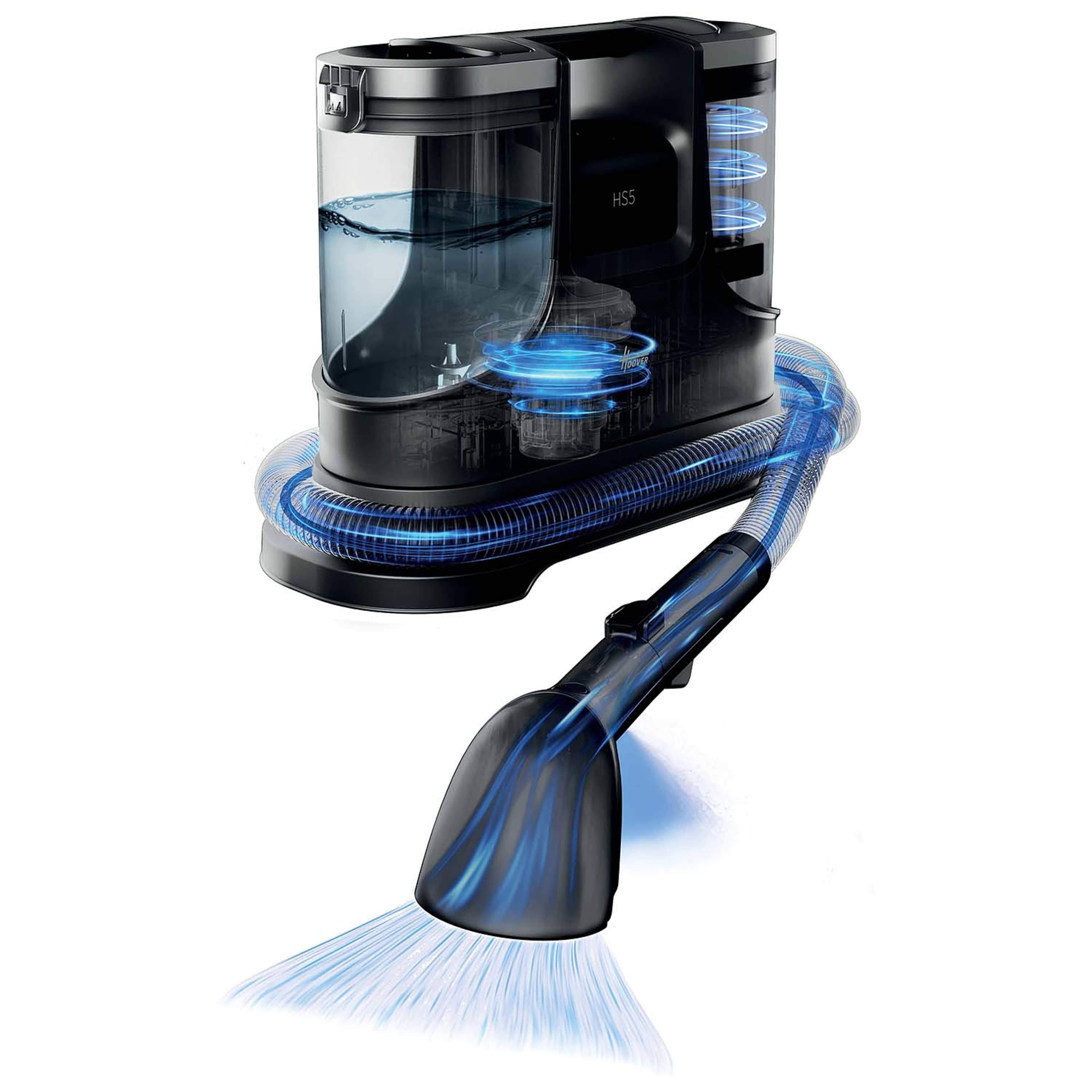 Textil & Fönster-rengöring Hs5 Tvätt/tork, från Hoover, i färgen blå/svart. Klicka för att öppna bilden i stort format