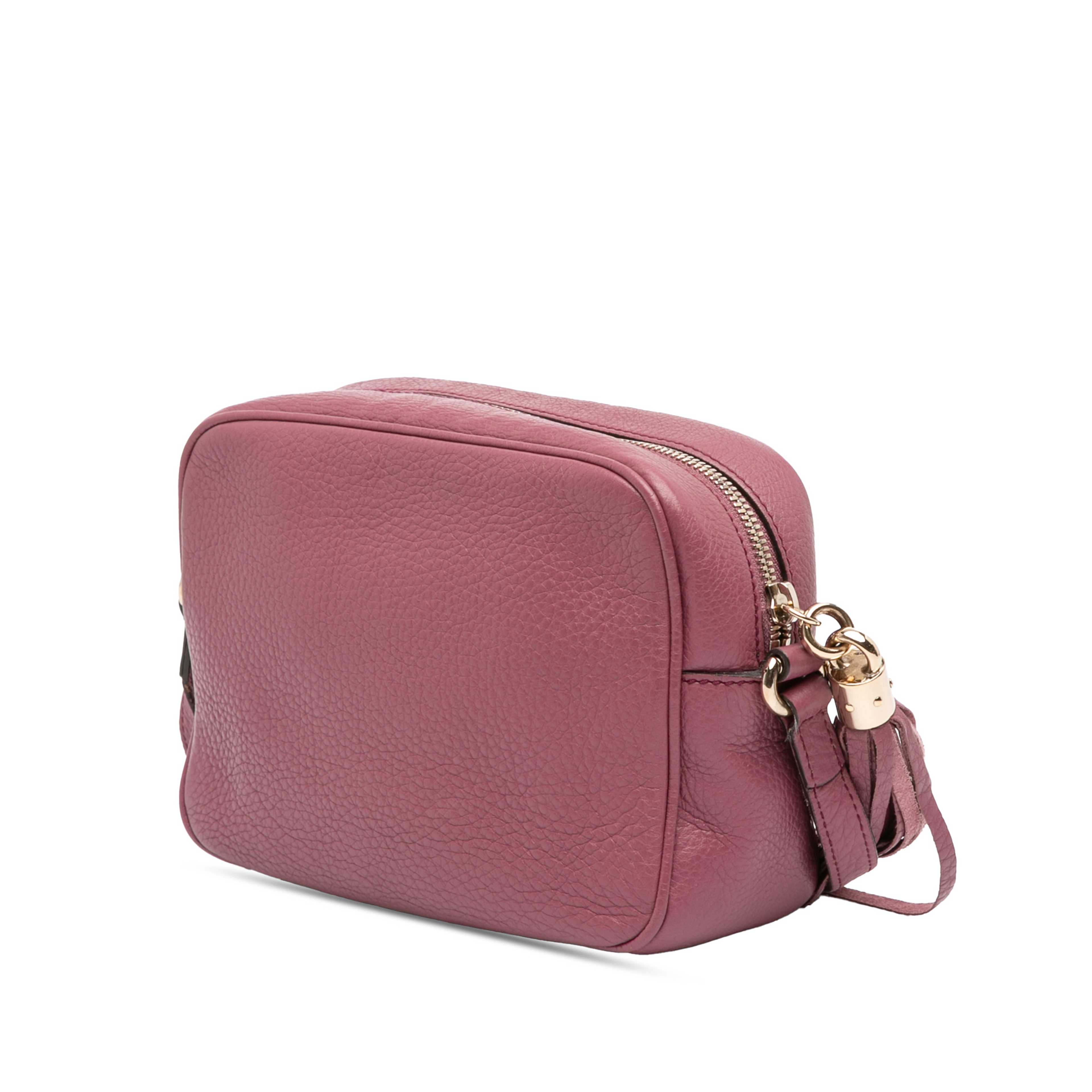 Gucci Leather Soho Disco Crossbody, från Luxclusif, i färgen pink. Klicka för att öppna bilden i stort format