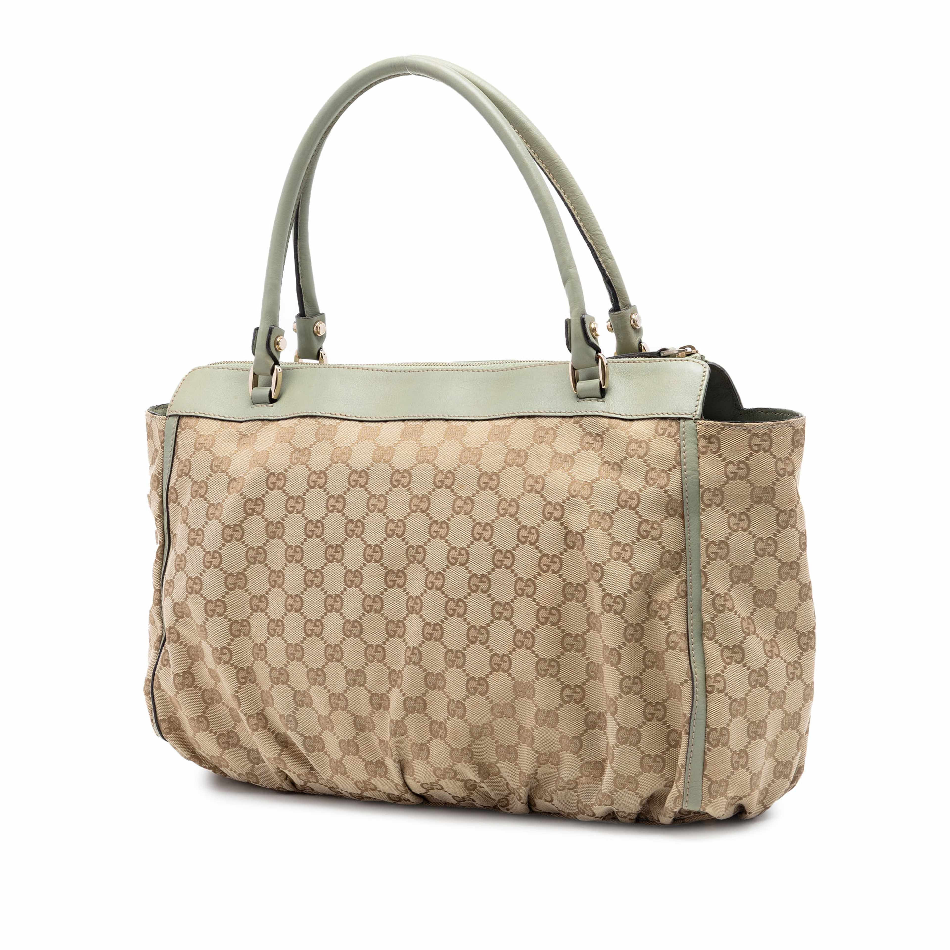 Gucci Gg Canvas Abbey D Ring Tote, från Luxclusif, i färgen beige. Klicka för att öppna bilden i stort format