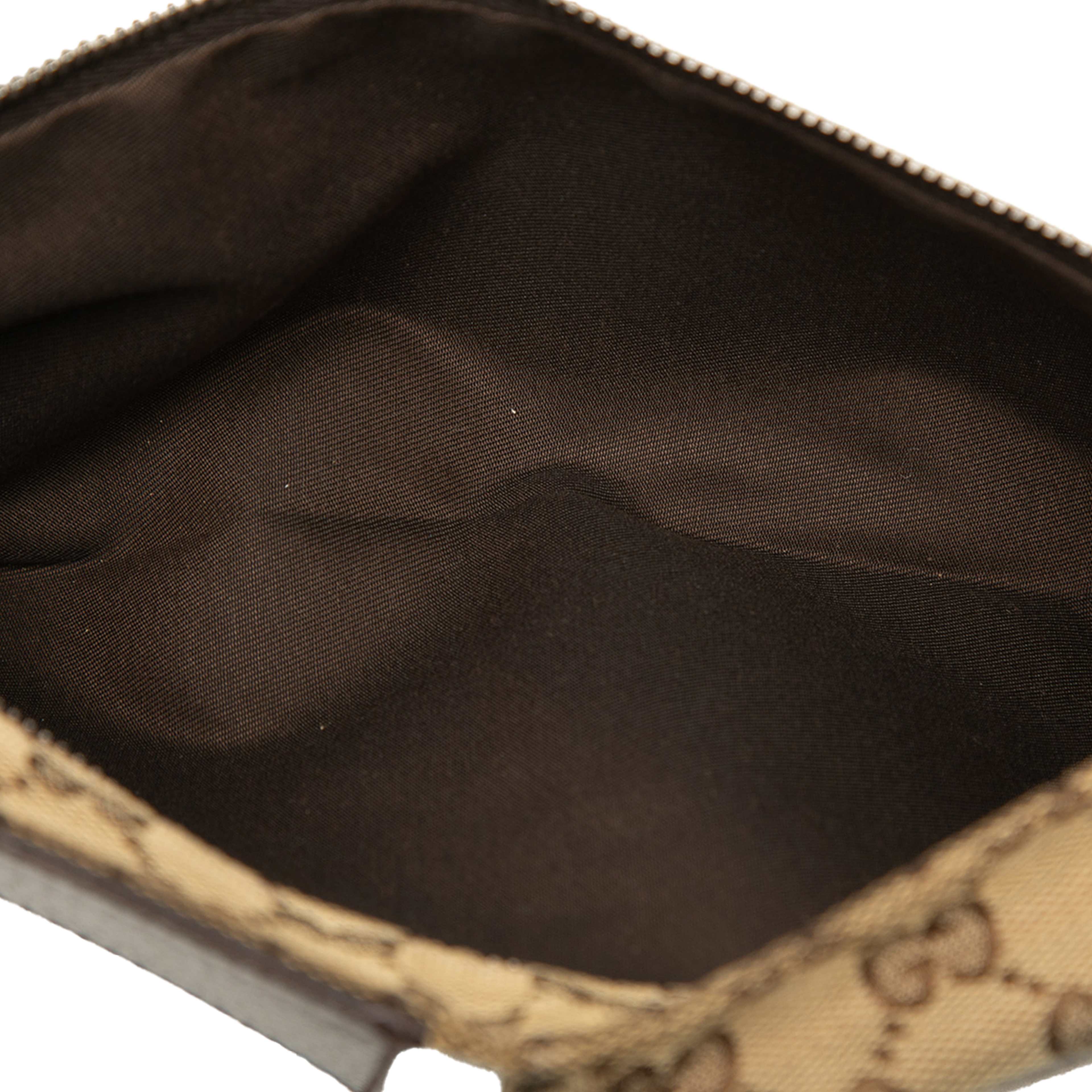 Gucci Gg Canvas Double Pocket Belt Bag, från Luxclusif, i färgen beige. Klicka för att öppna bilden i stort format