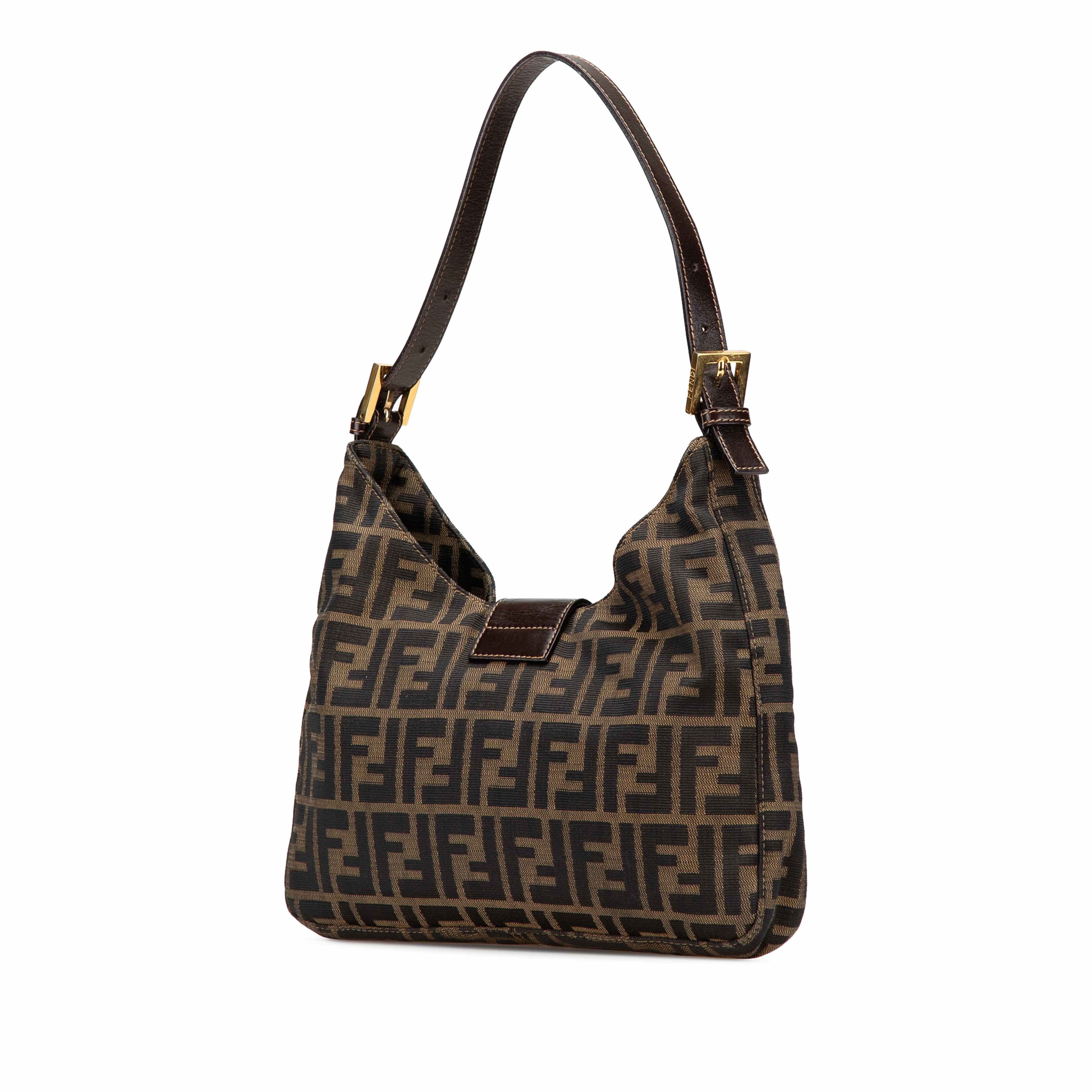 Fendi Zucca Canvas Shoulder Bag