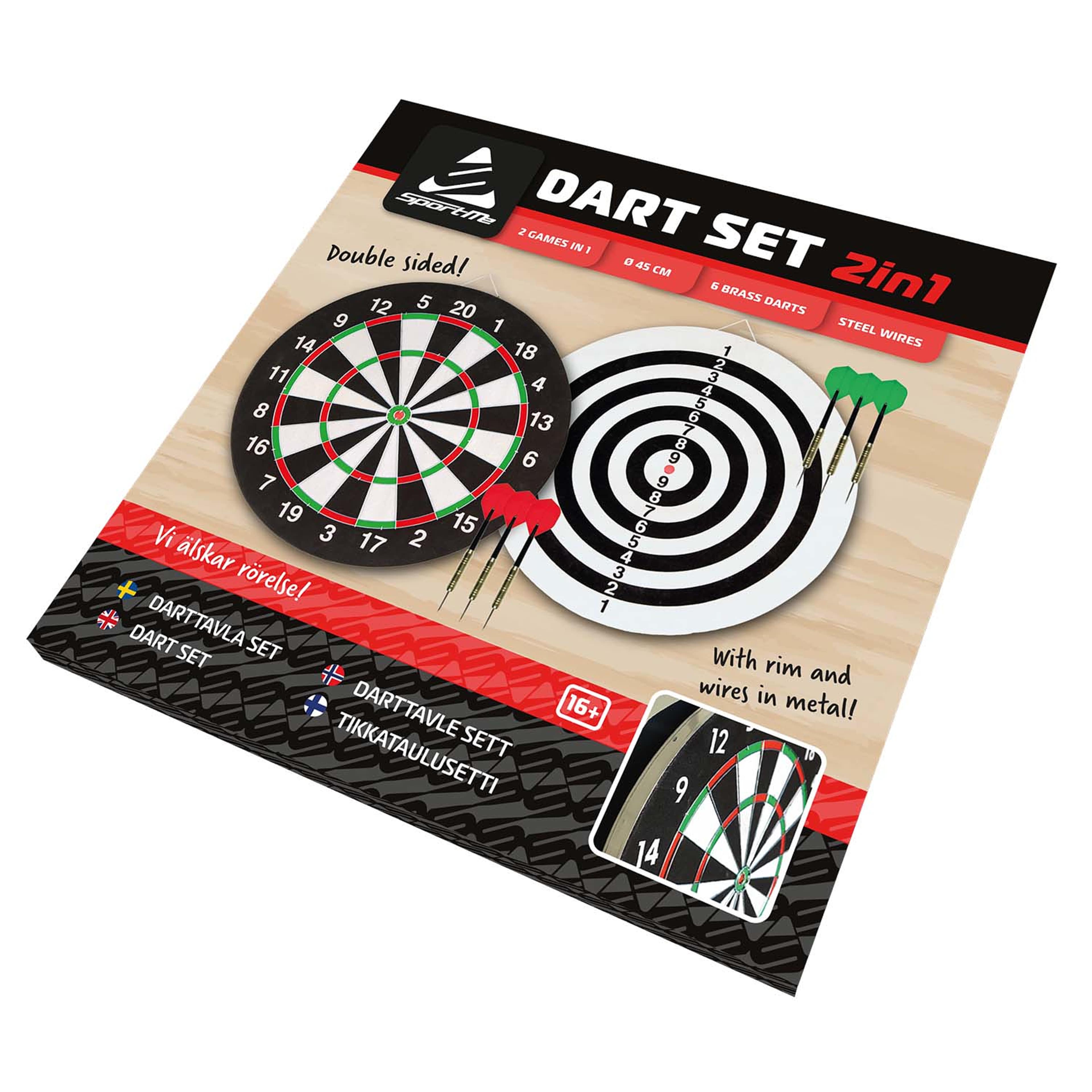 Dart Set - 2 I 1, från Sportme, i färgen svart. Klicka för att öppna bilden i stort format