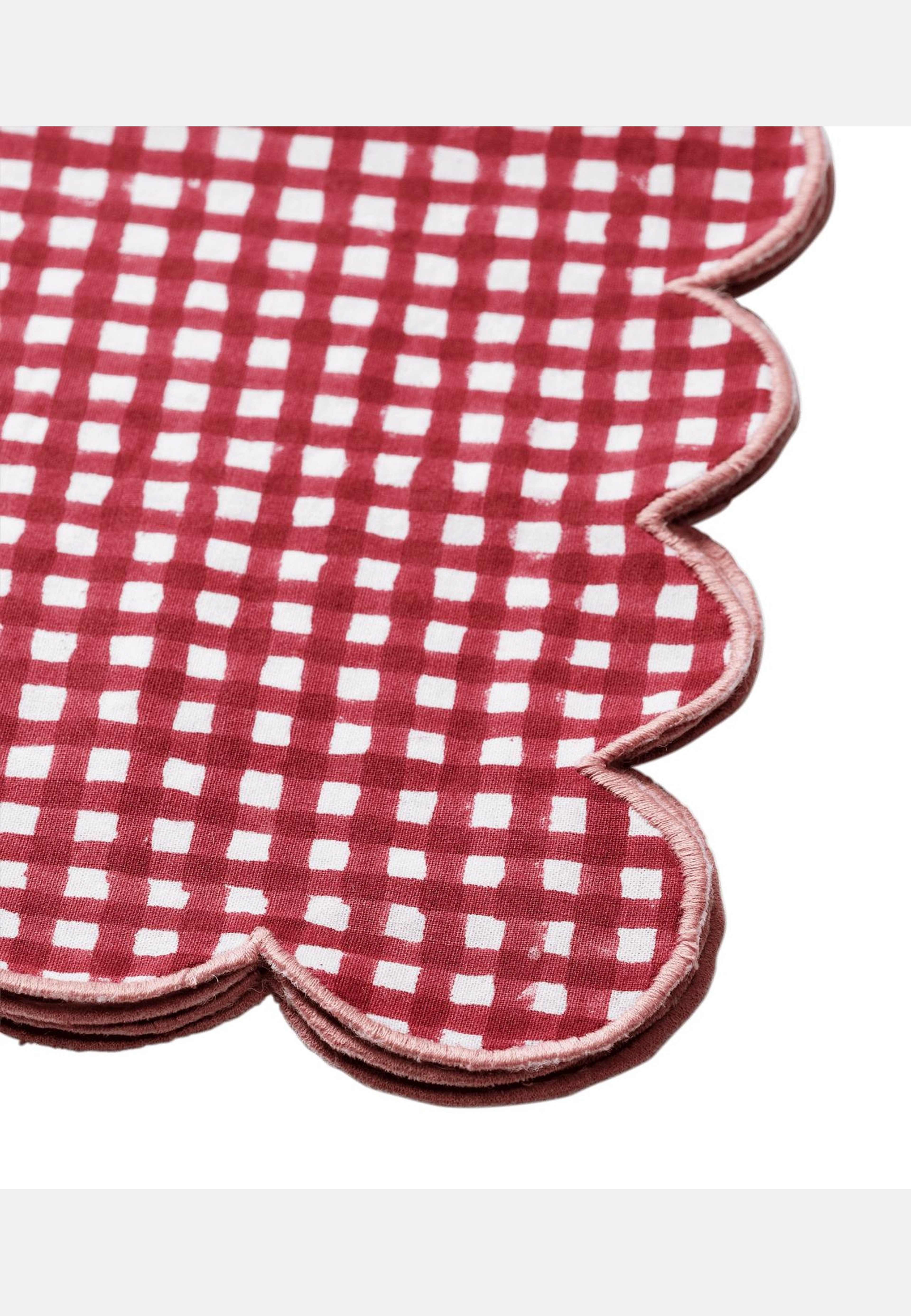 Vichy Servett - 45x45 Cm, från Pick A Poppy, i färgen burgundy. Klicka för att öppna bilden i stort format