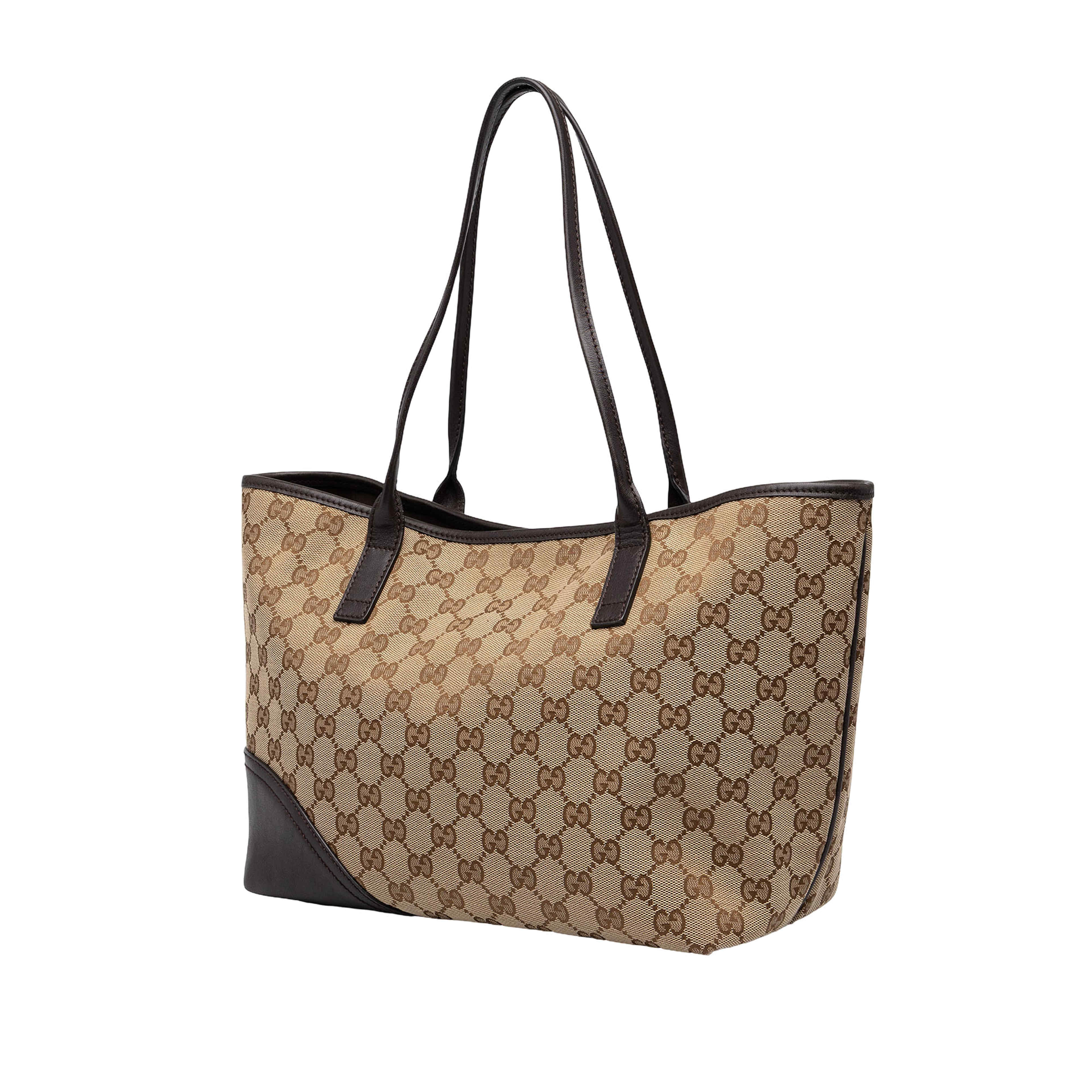 Gucci Gg Canvas New Britt Tote, från Luxclusif, i färgen beige. Klicka för att öppna bilden i stort format