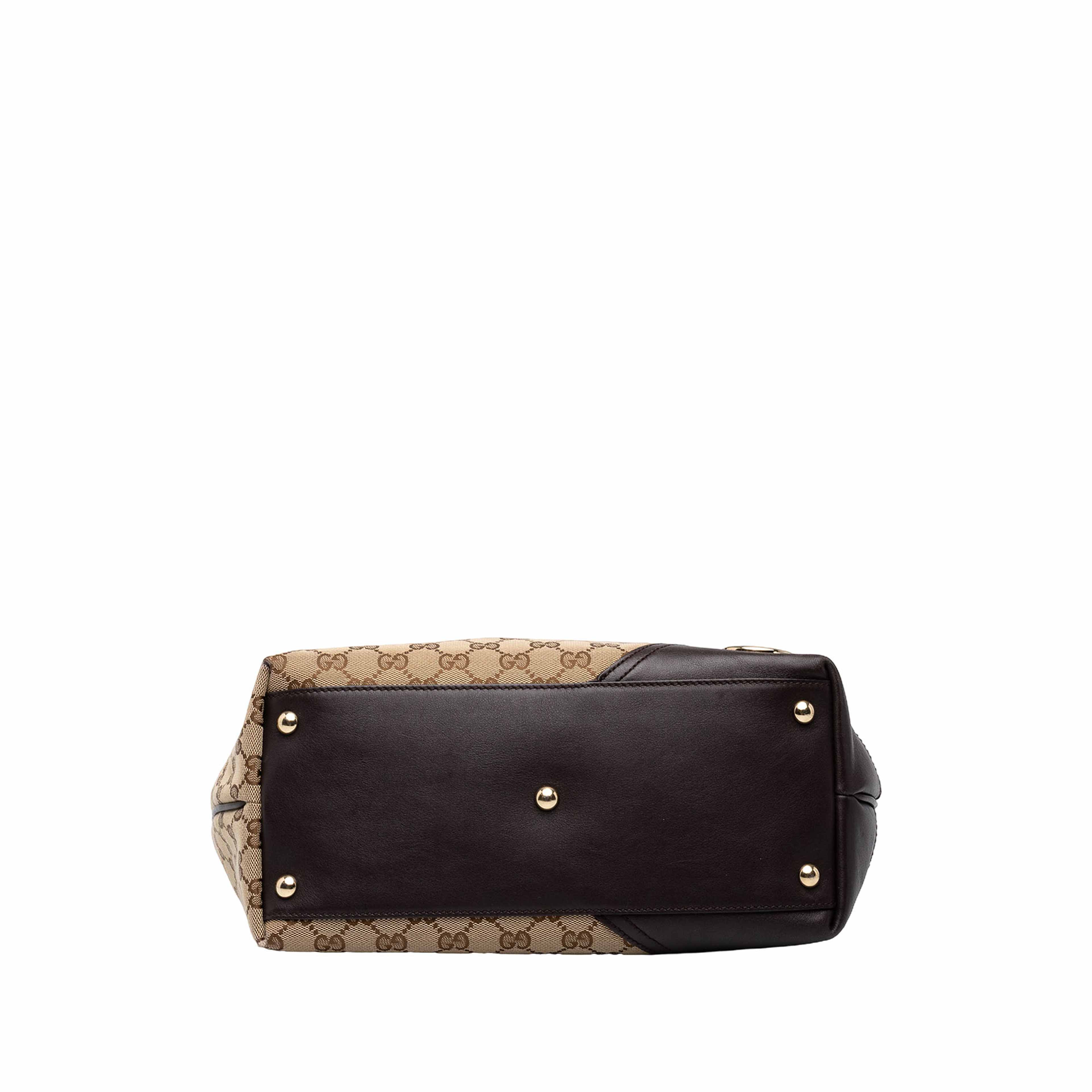 Gucci Gg Canvas New Britt Tote, från Luxclusif, i färgen beige. Klicka för att öppna bilden i stort format