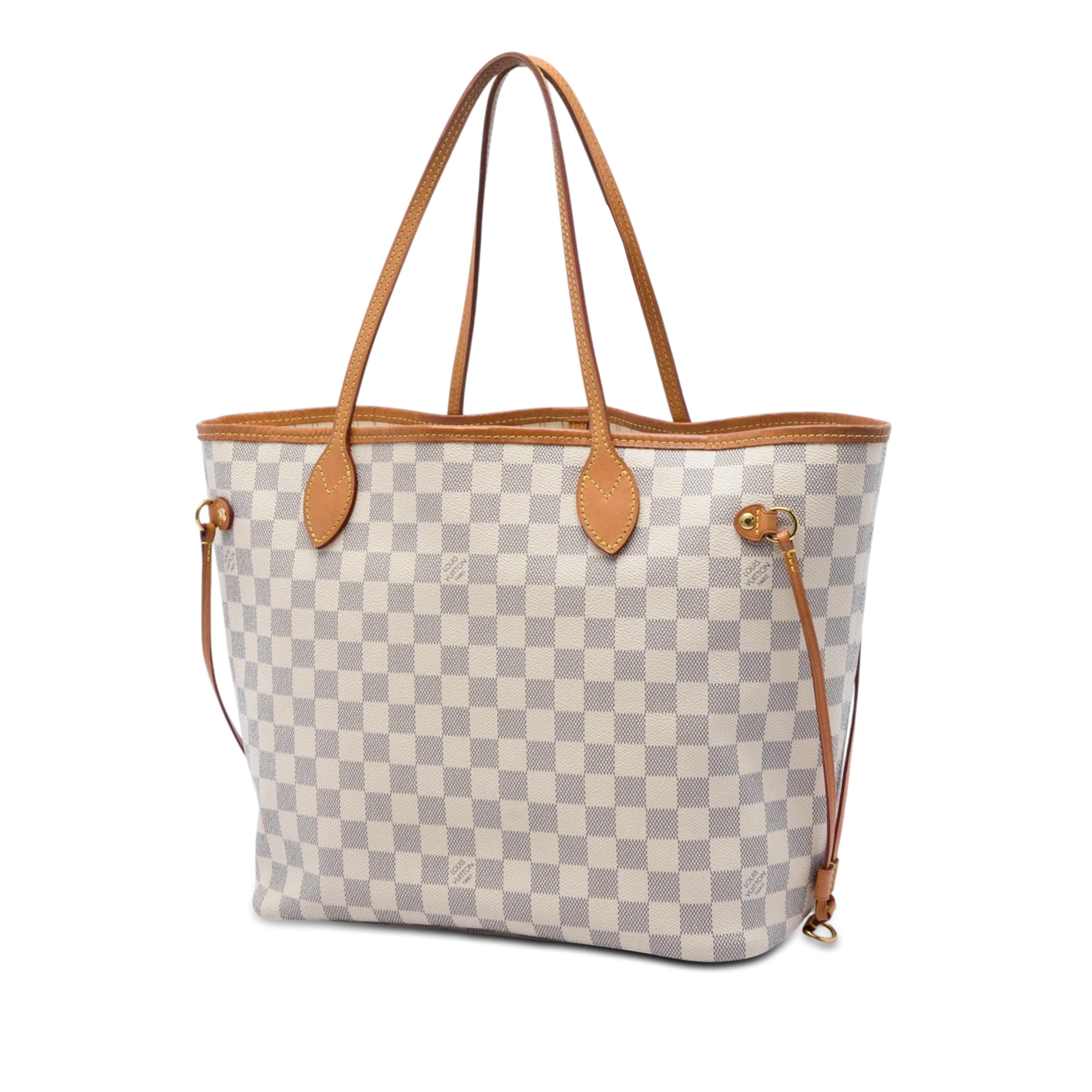 Louis Vuitton Damier Azur Neverfull Mm, från Luxclusif, i färgen vit. Klicka för att öppna bilden i stort format