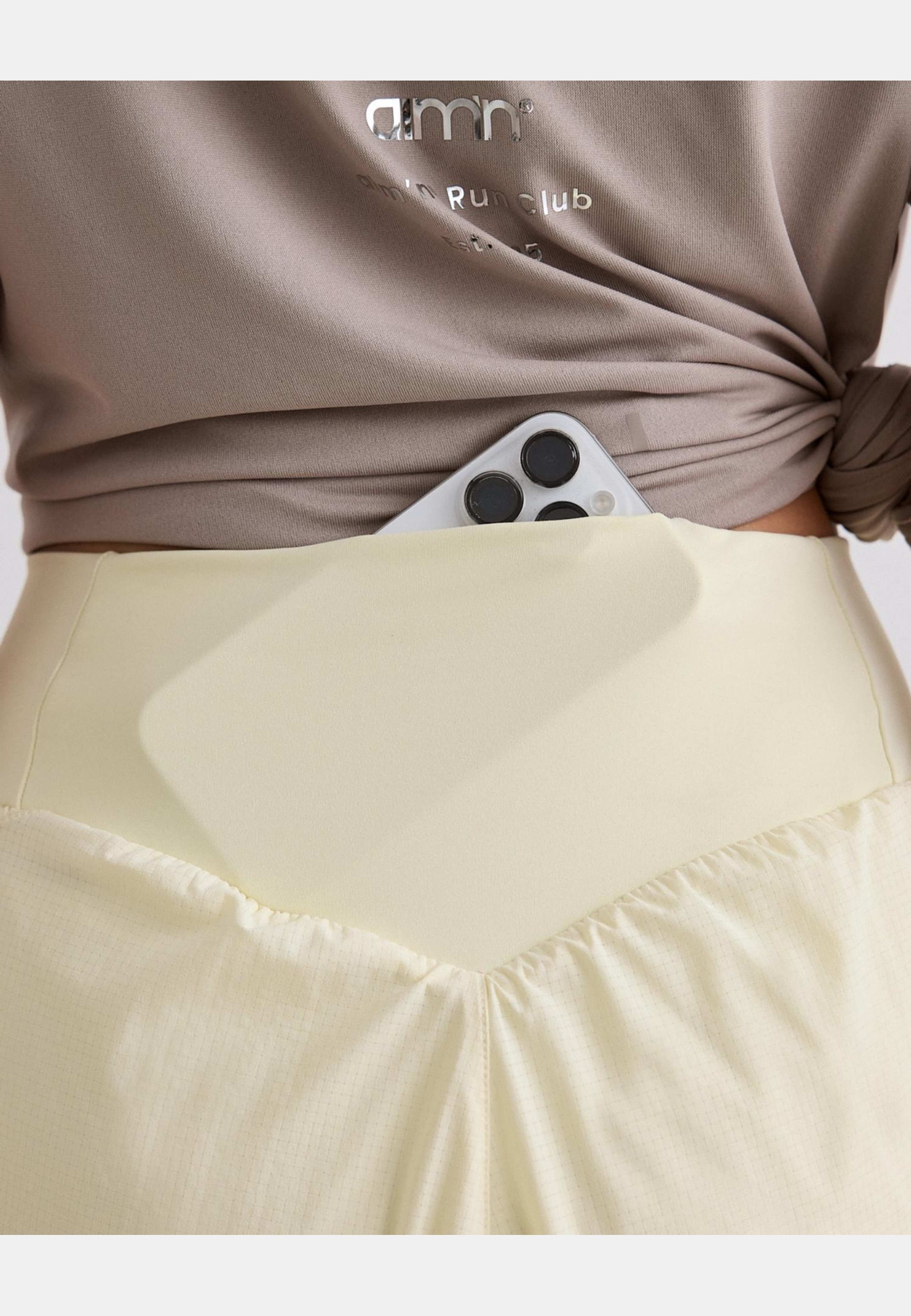 Running Shorts, från aim'n, i färgen lemon white. Klicka för att öppna bilden i stort format
