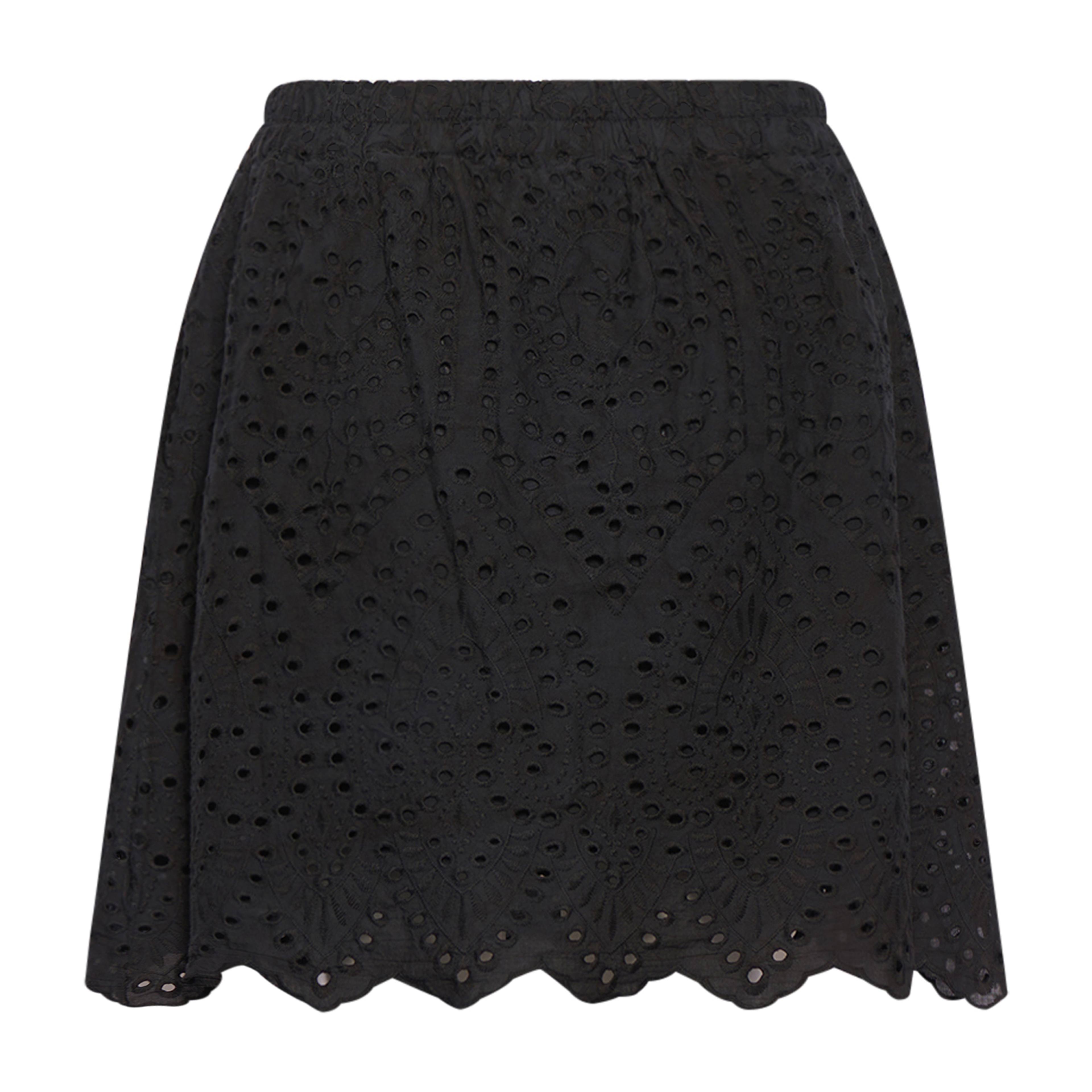 Dalia, Midi Skirt, Cotton - Black