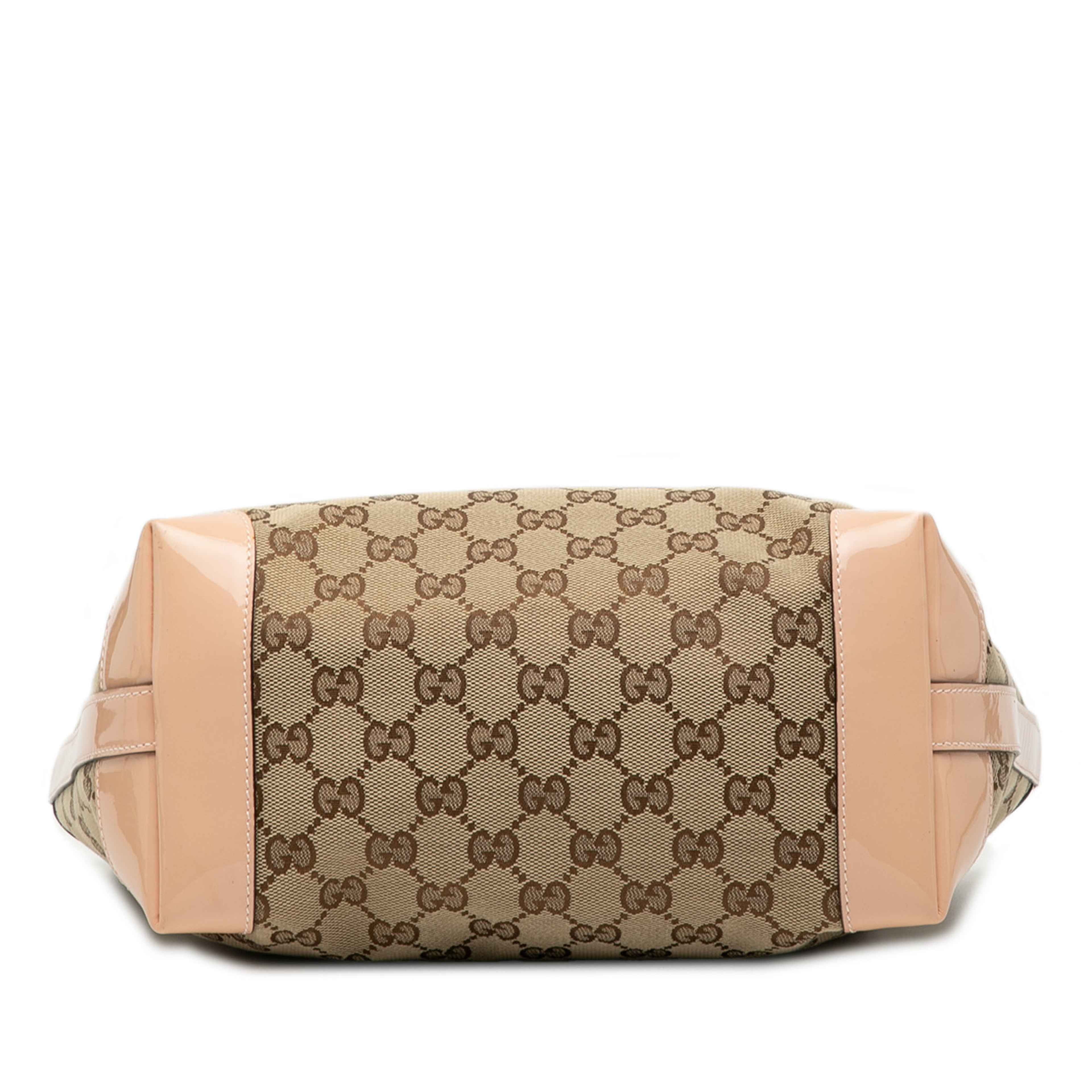 Gucci Gg Canvas Bamboo Childrens Tote, från Luxclusif, i färgen beige. Klicka för att öppna bilden i stort format