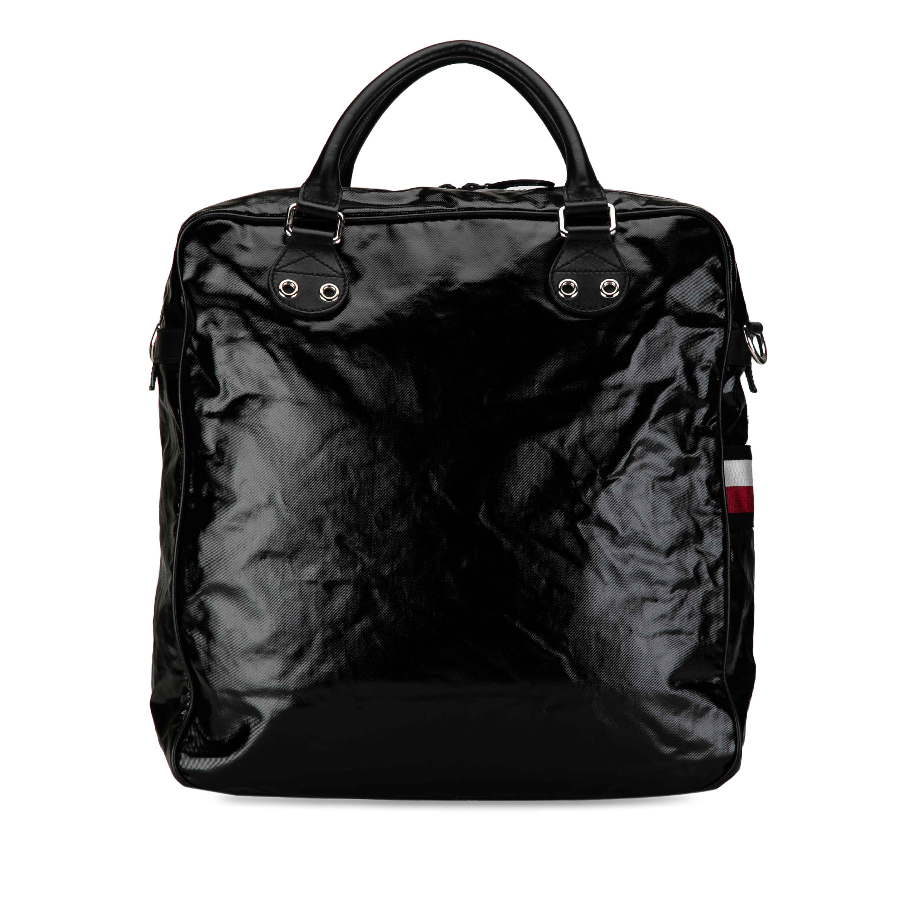 Gucci Web Coated Canvas Satchel, från Luxclusif, i färgen black. Klicka för att öppna bilden i stort format