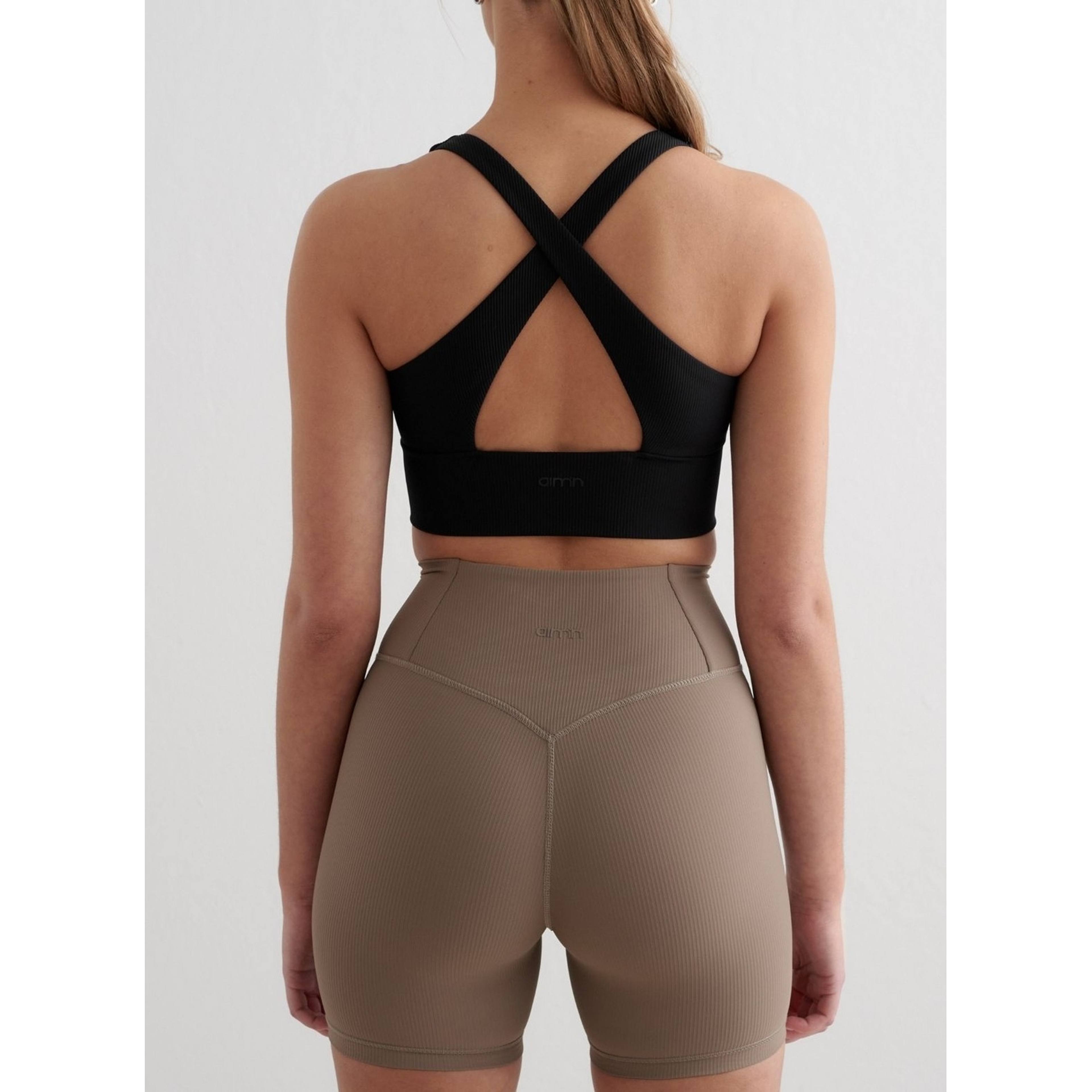 Ribbed Performance Zipped Bra