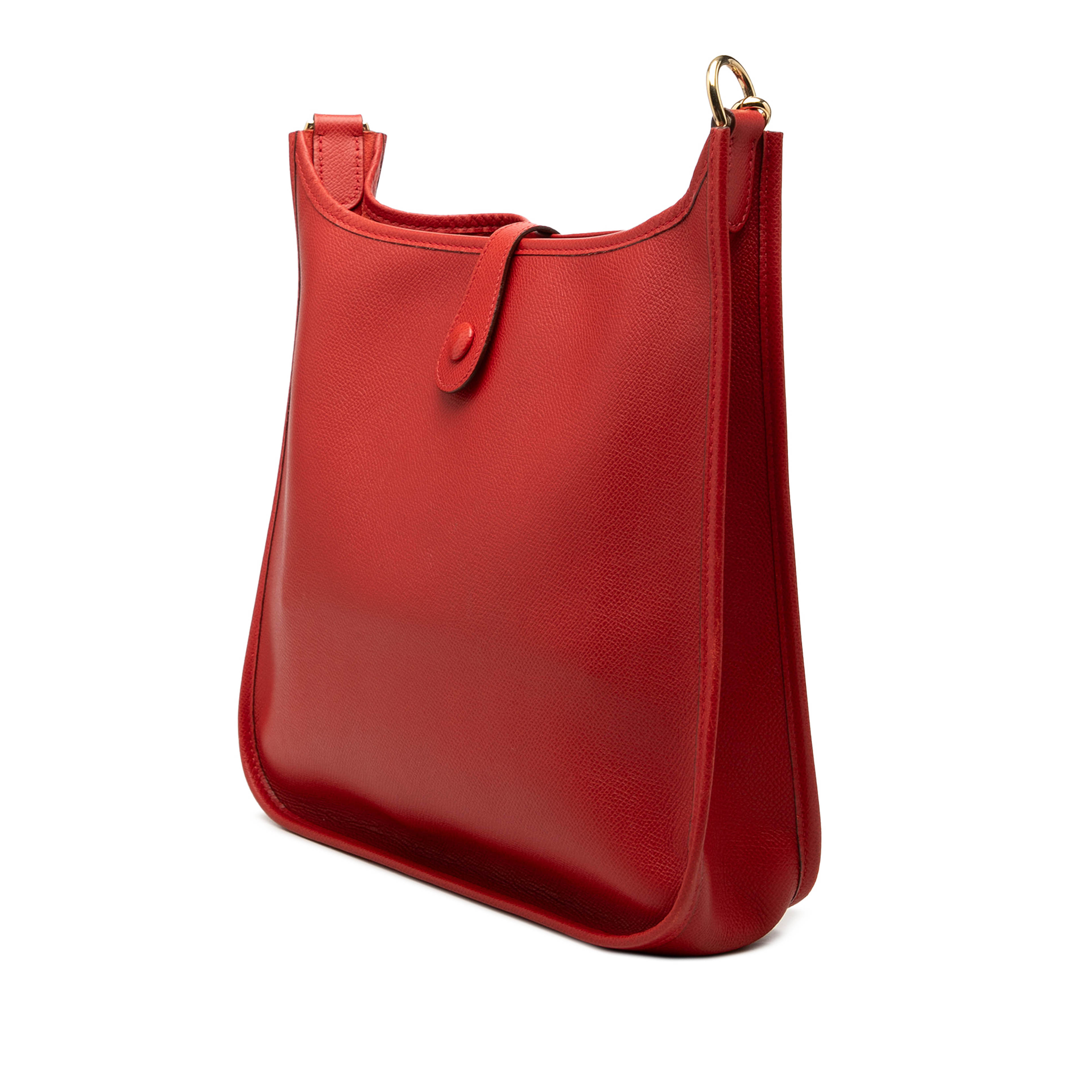 Hermès Epsom Evelyne 29, från Luxclusif, i färgen red. Klicka för att öppna bilden i stort format
