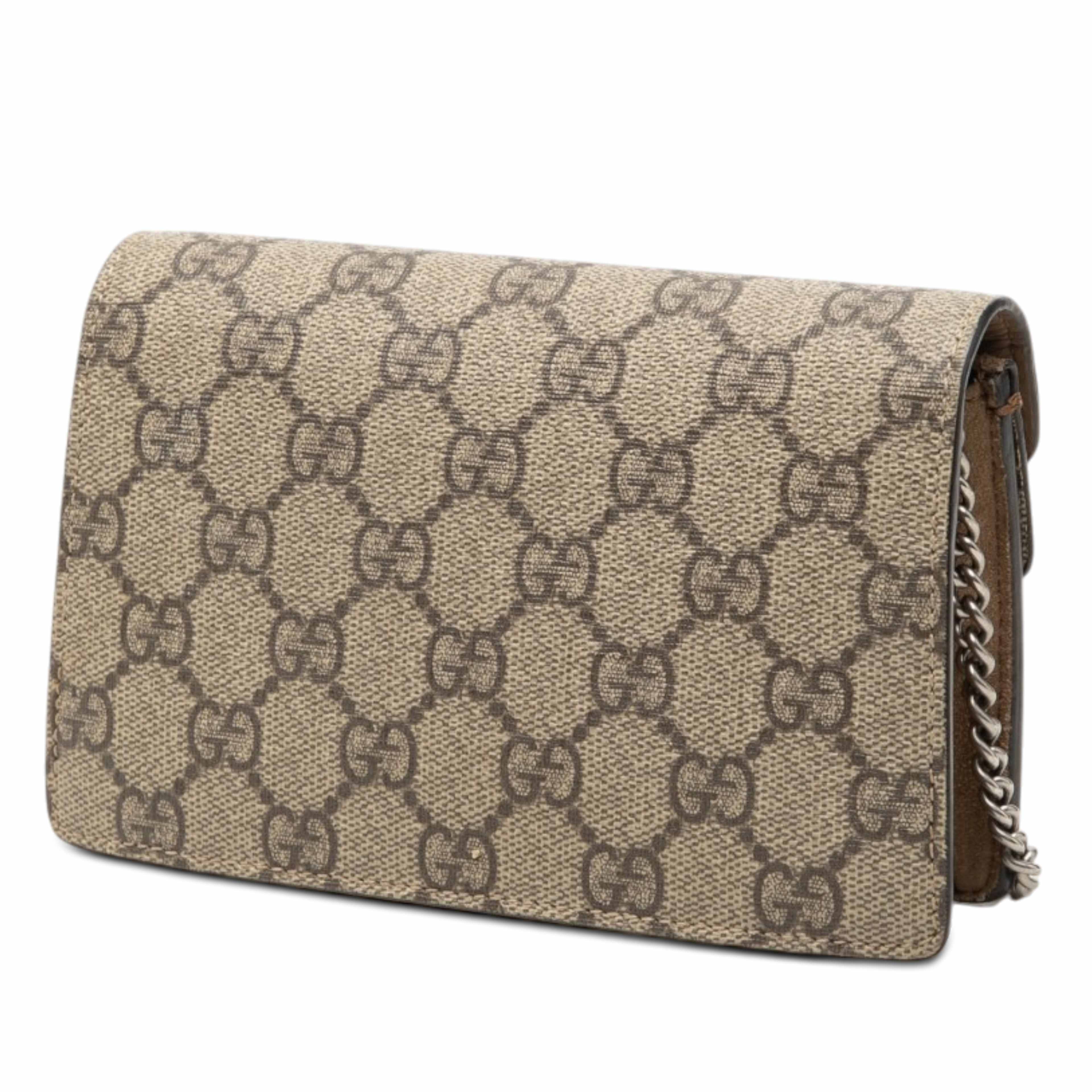 Gucci Mini Gg Supreme Dionysus Crossbody, från Luxclusif, i färgen beige. Klicka för att öppna bilden i stort format