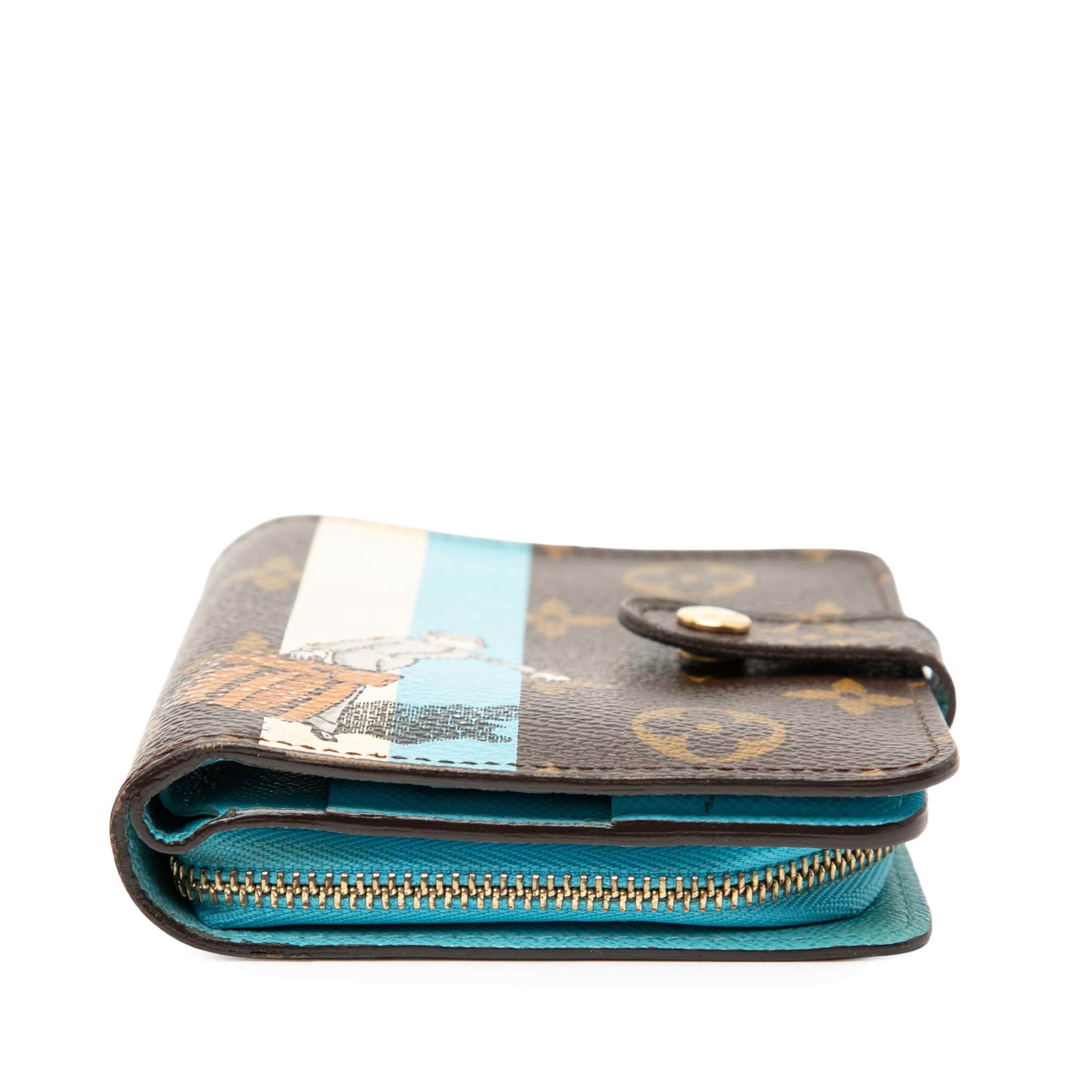 Louis Vuitton Monogram Groom Compact Zippy Wallet, från Luxclusif, i färgen brown. Klicka för att öppna bilden i stort format