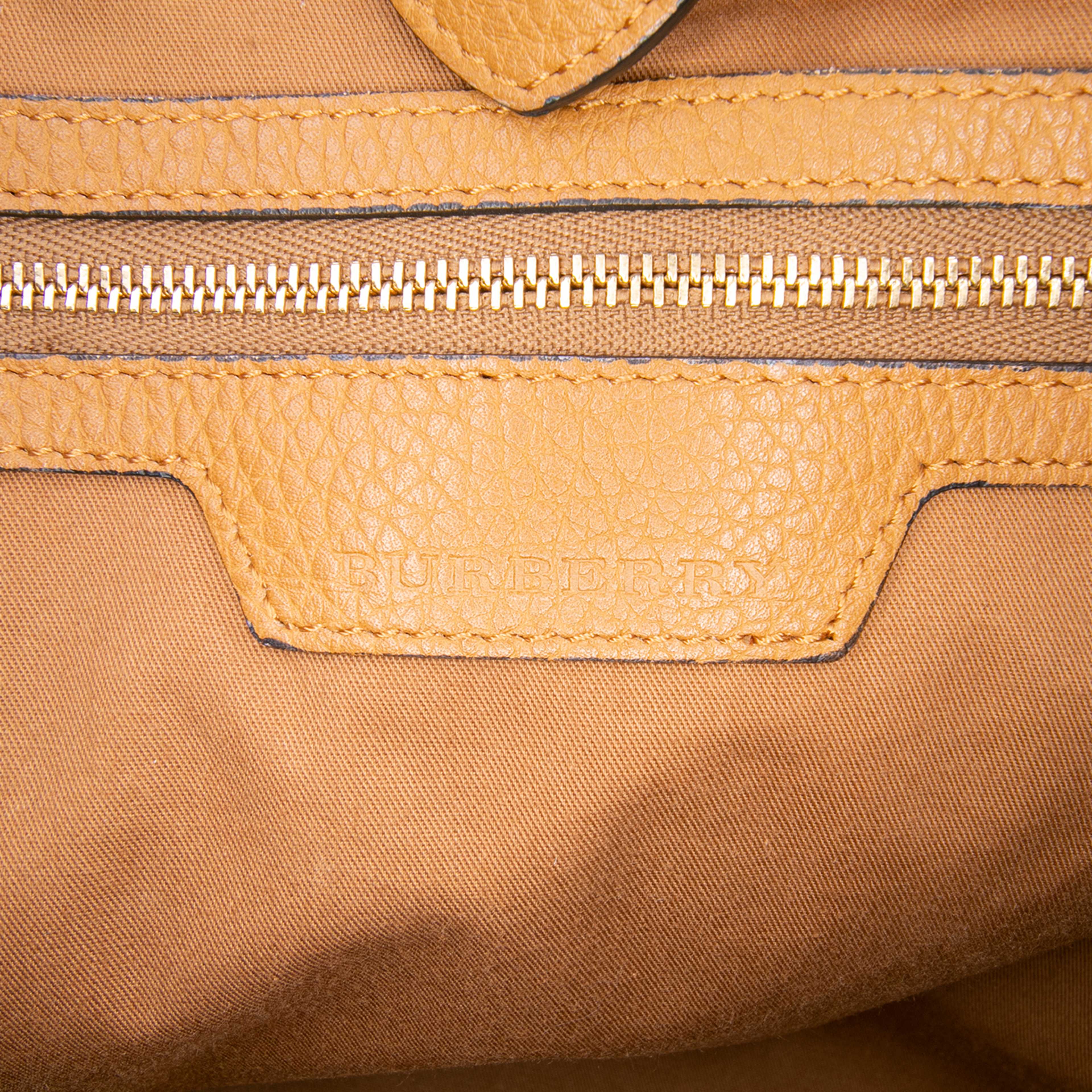 Burberry Small Leather Trimmed Haymarket Check Coated Canvas Canterbury Tote
