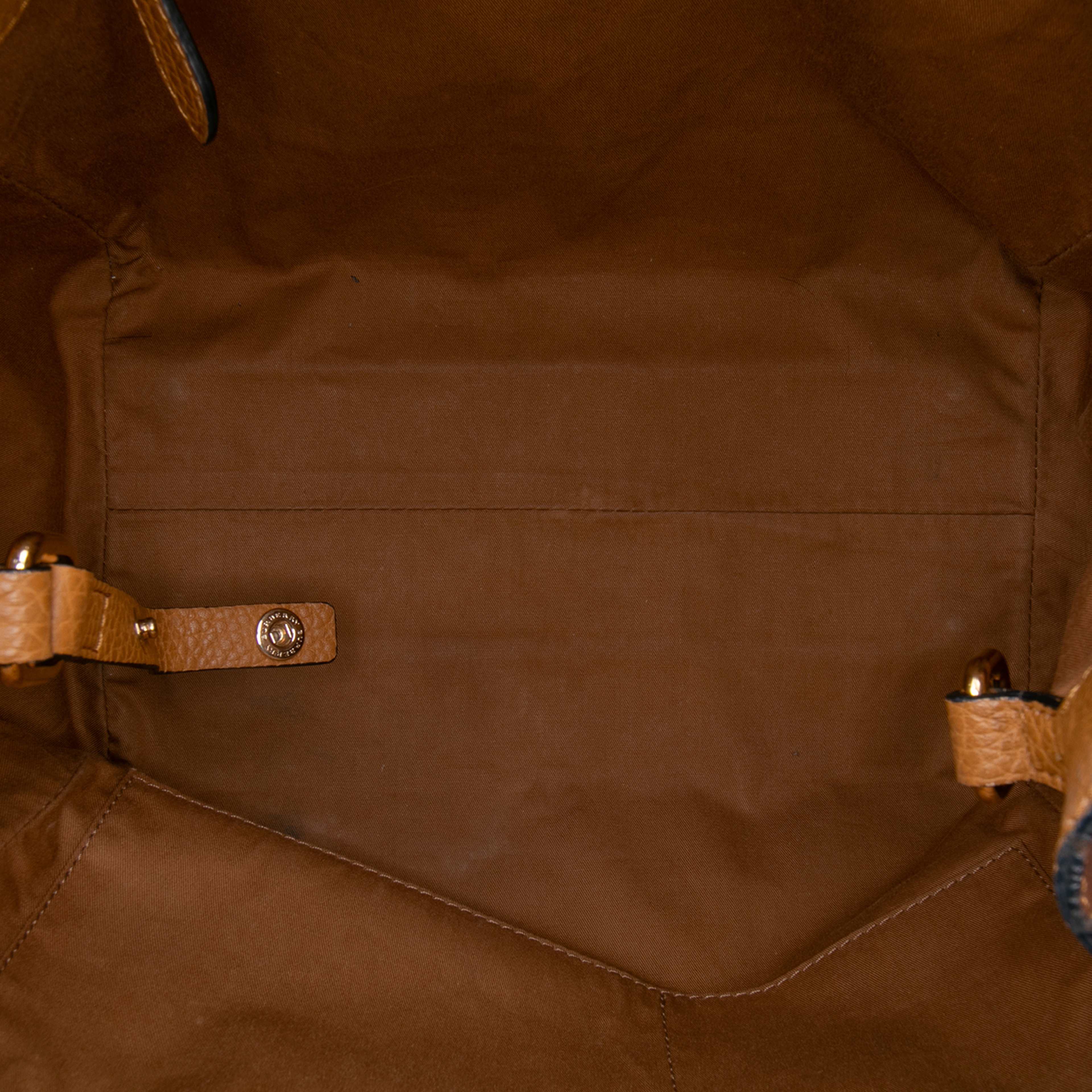 Burberry Small Leather Trimmed Haymarket Check Coated Canvas Canterbury Tote