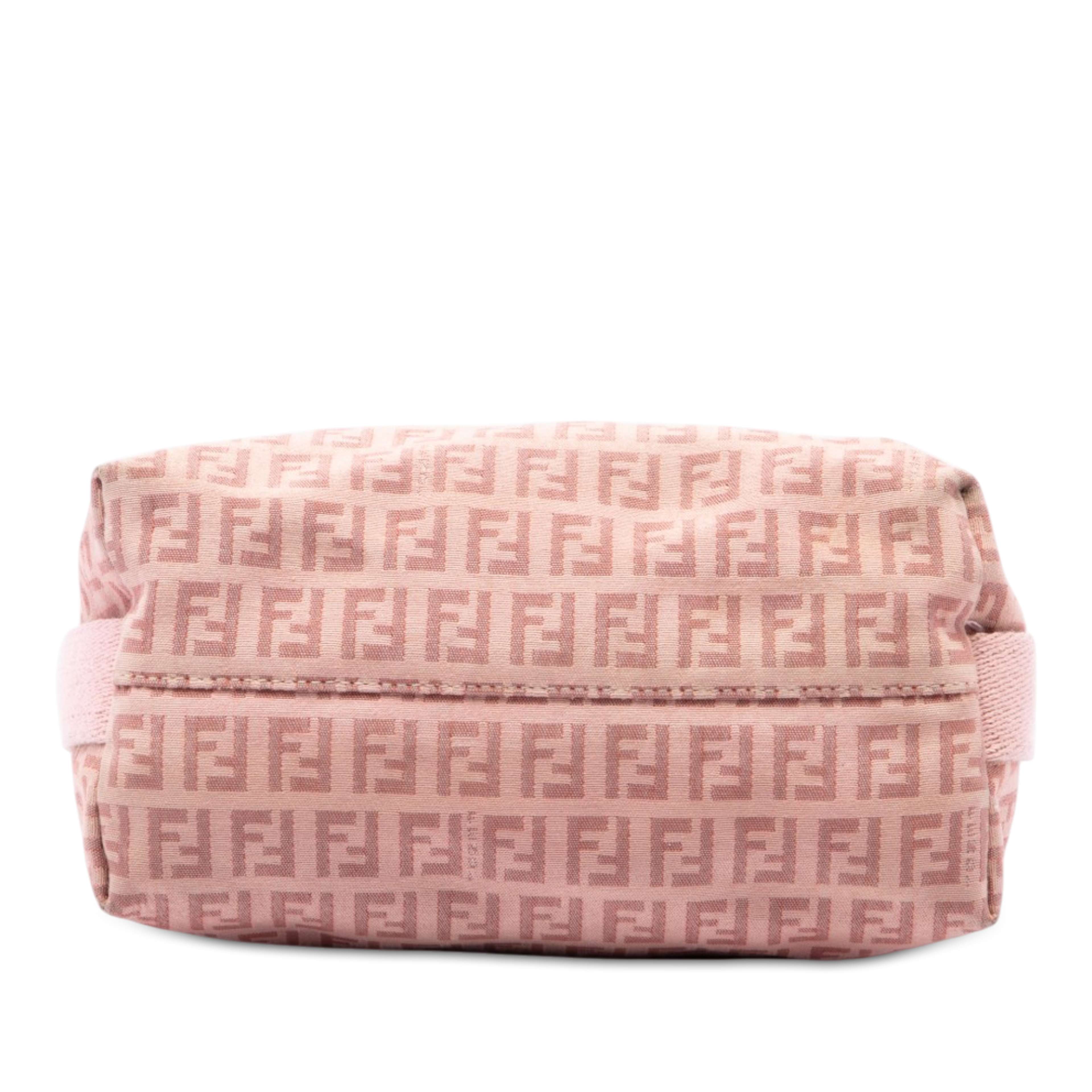 Fendi Zucchino Canvas Crossbody, från Luxclusif, i färgen rosa. Klicka för att öppna bilden i stort format