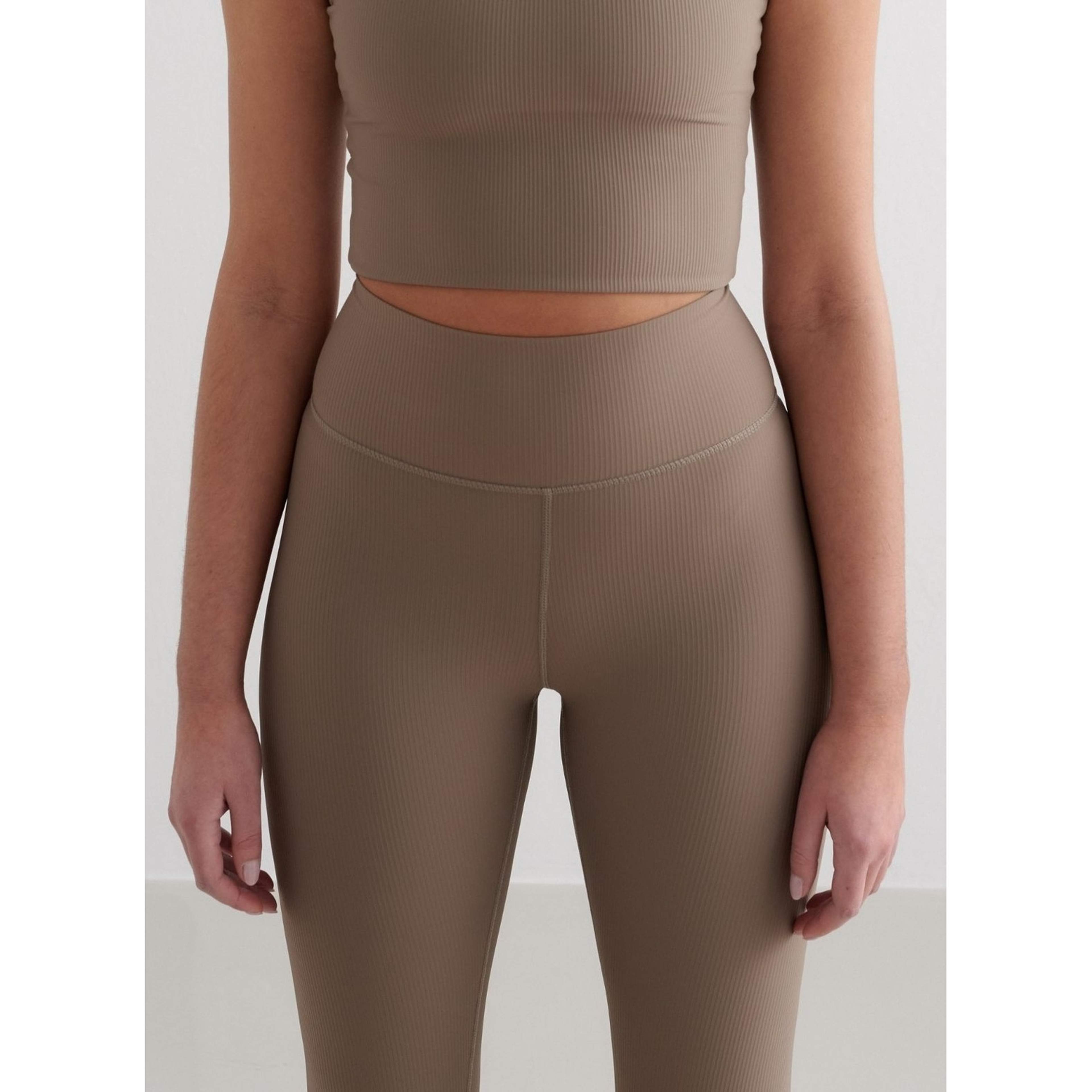 Nougat Ribbed Performance Tights