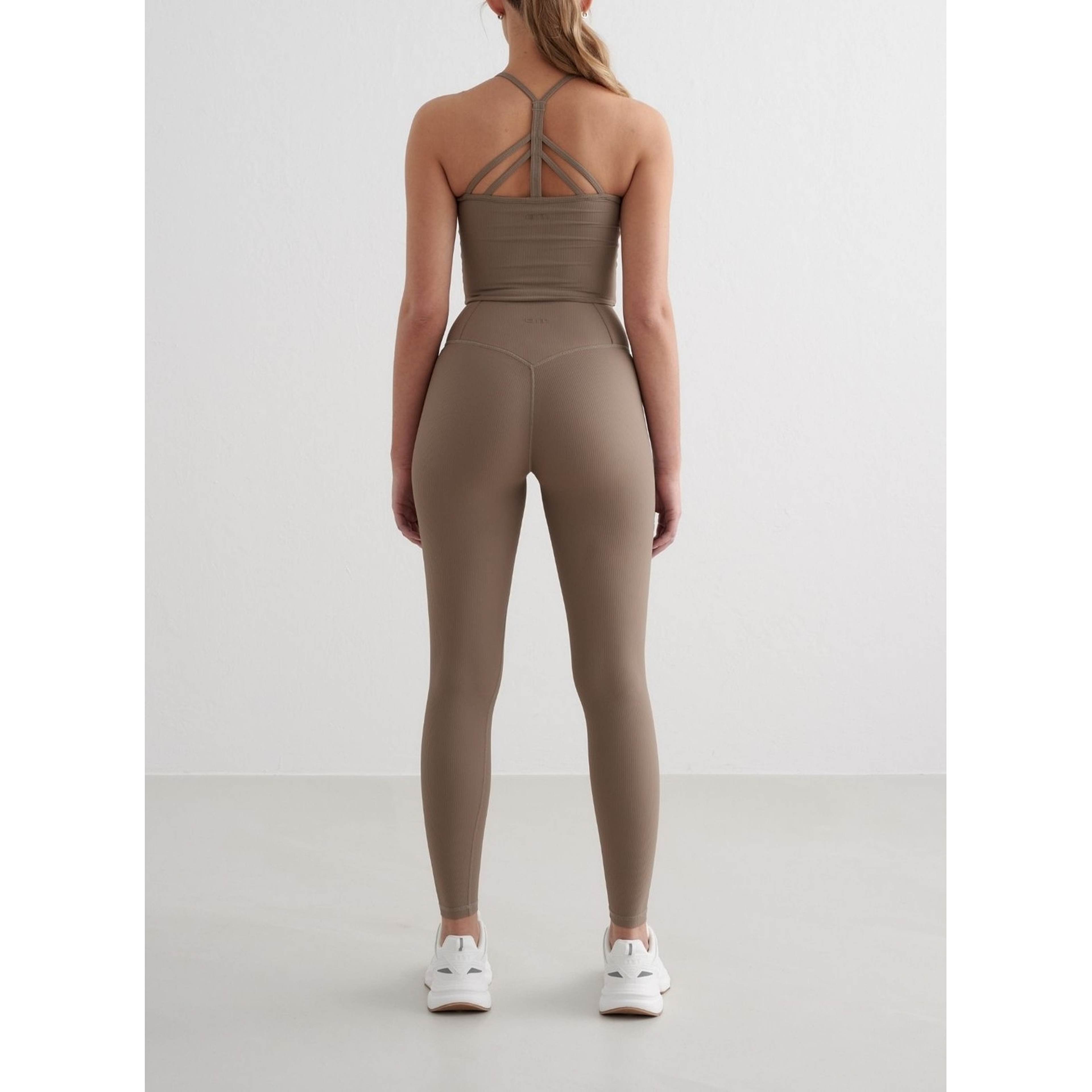 Nougat Ribbed Performance Tights