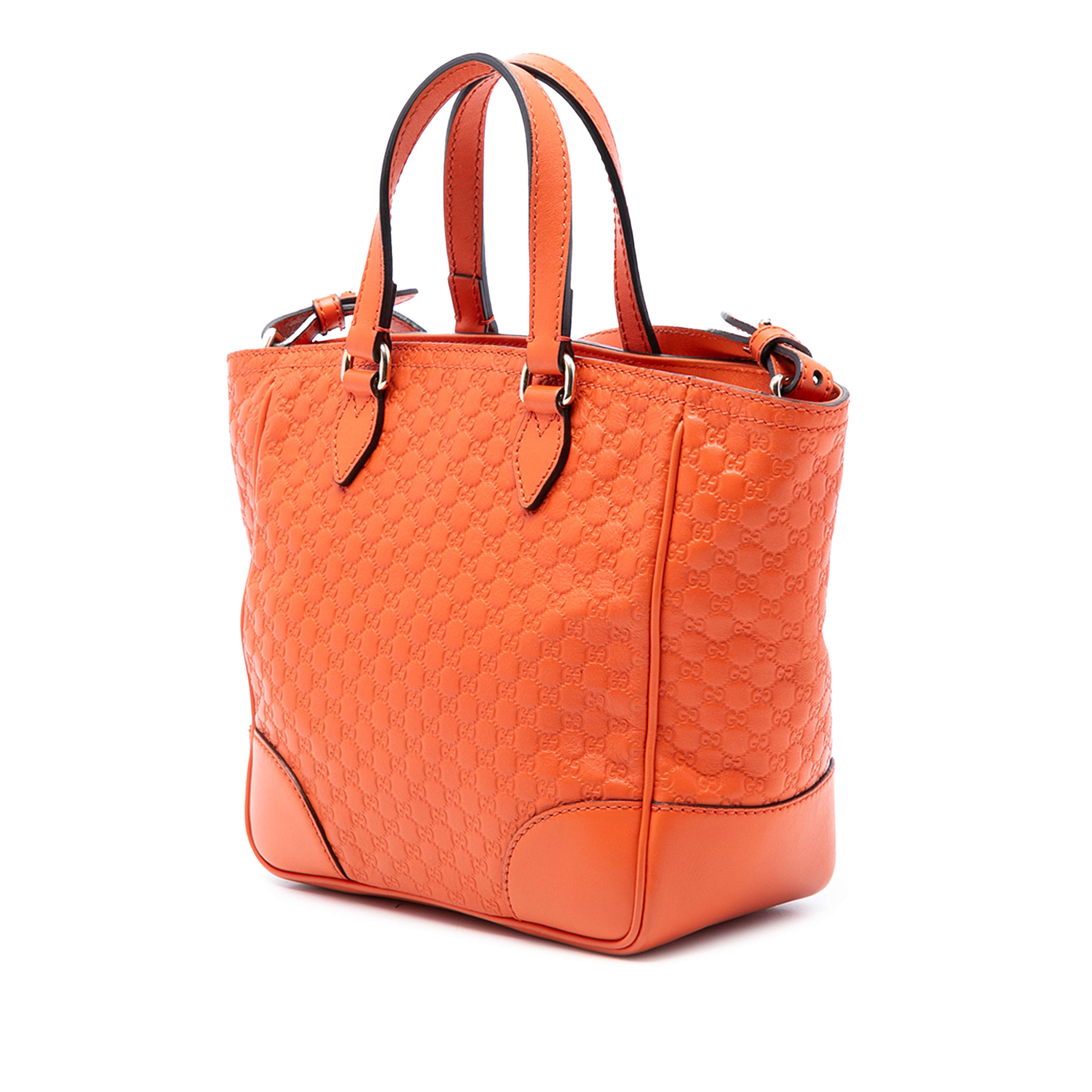 Gucci Small Microguccissima Bree Satchel, från Luxclusif, i färgen orange. Klicka för att öppna bilden i stort format