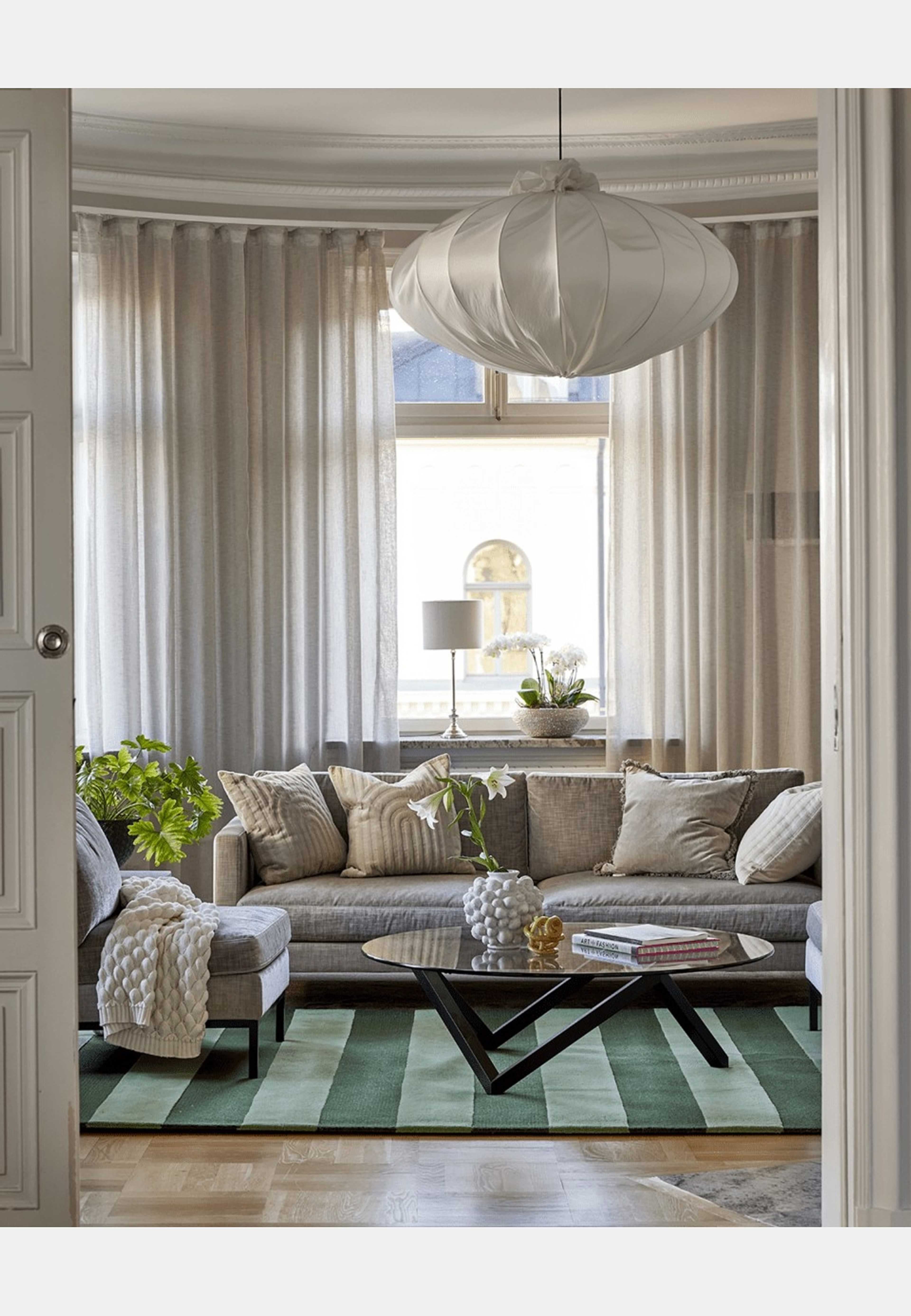 Matta Stripe Boucle, från Classic Collection, i färgen grön. Klicka för att öppna bilden i stort format