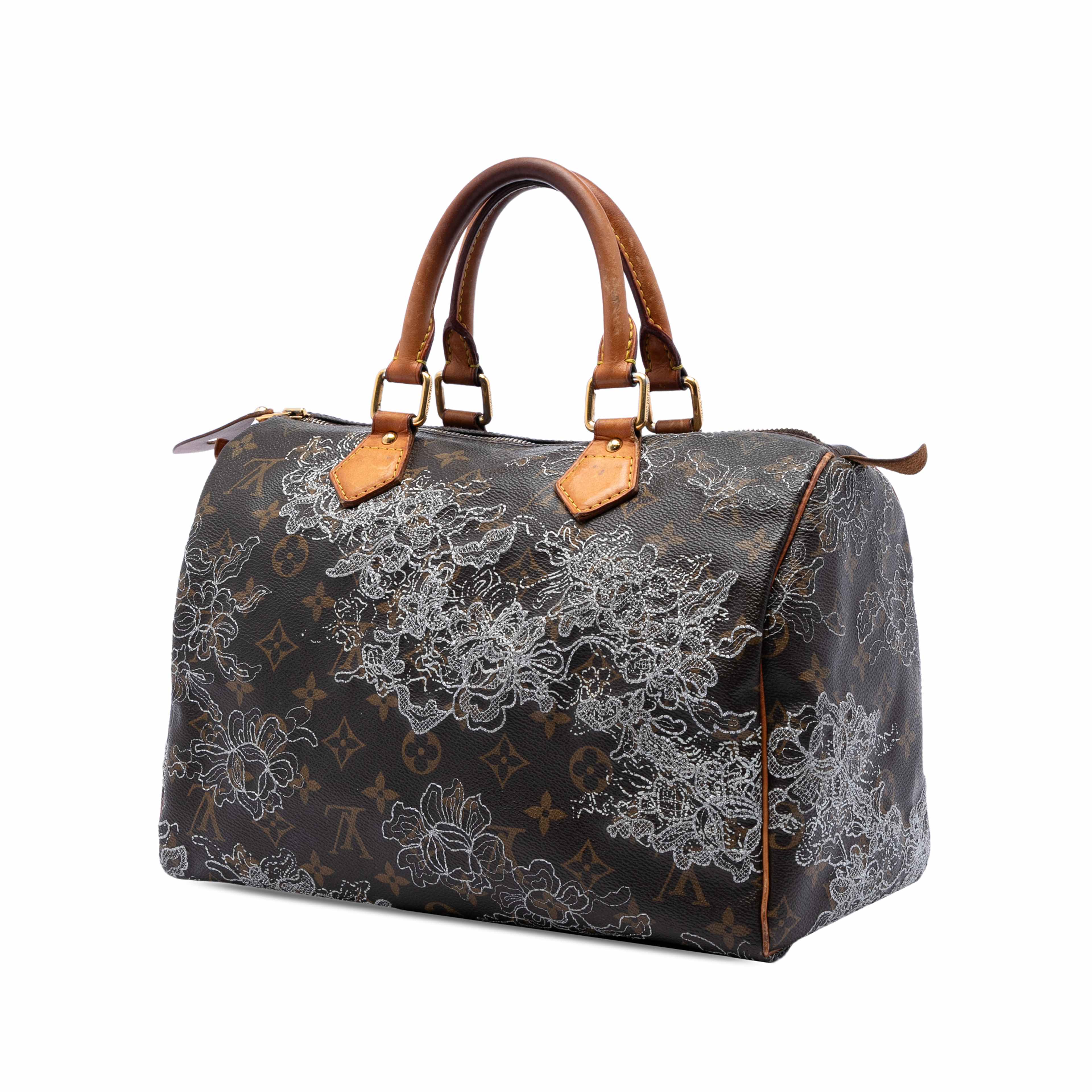 Louis Vuitton Monogram Dentelle Speedy 30, från Luxclusif, i färgen brun. Klicka för att öppna bilden i stort format