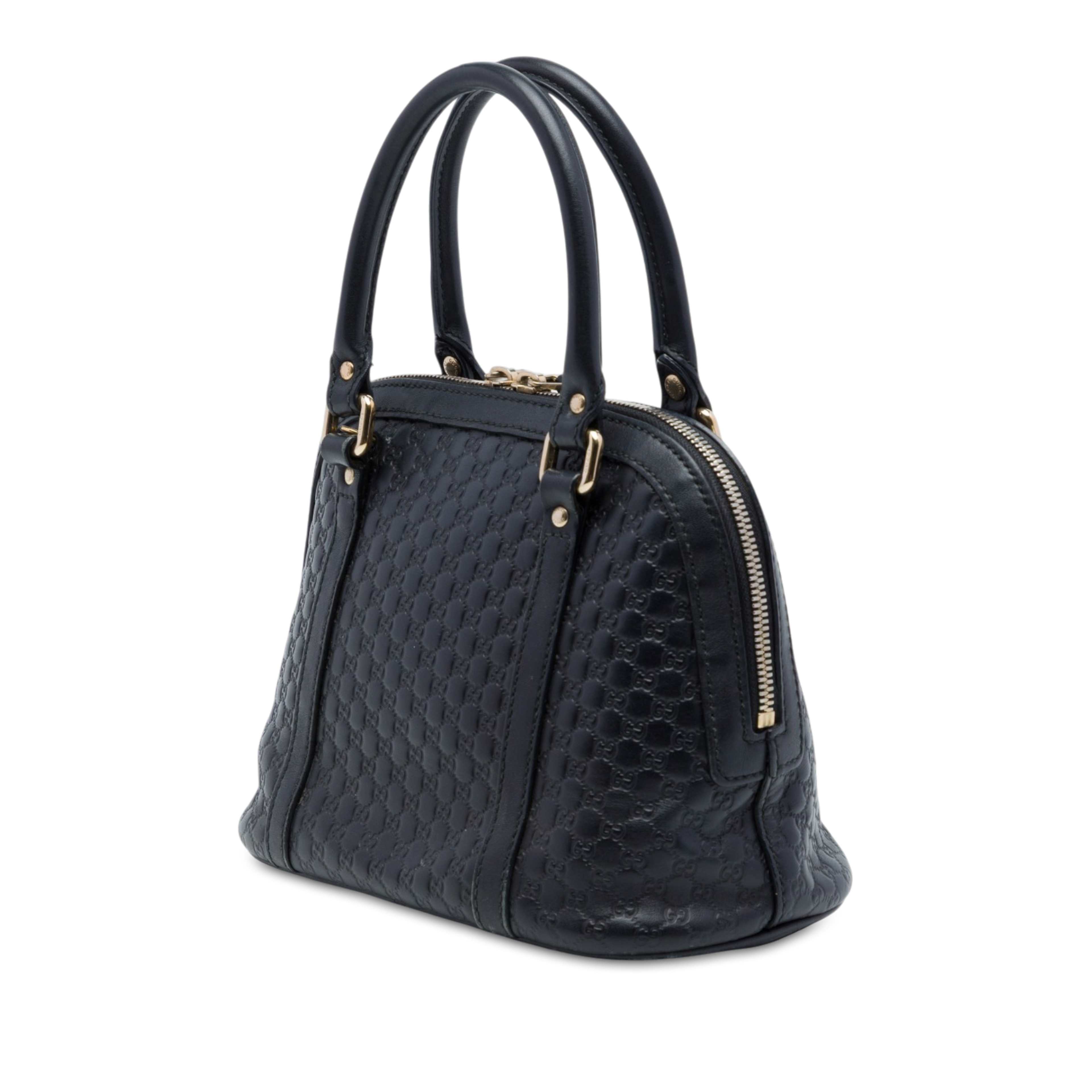 Gucci Mini Microguccissima Dome Satchel, från Luxclusif, i färgen svart. Klicka för att öppna bilden i stort format