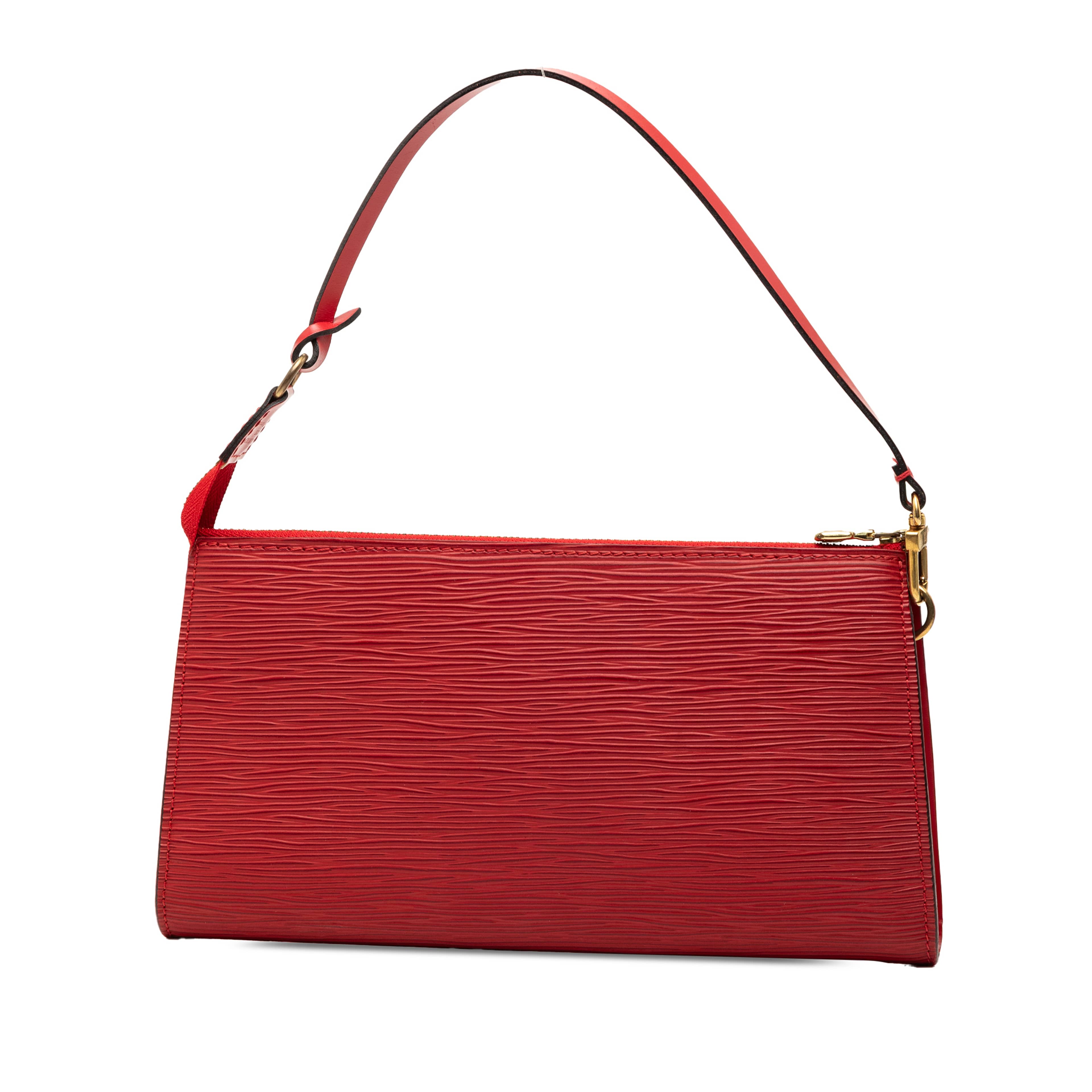 Louis Vuitton Epi Pochette Accessoires, från Luxclusif, i färgen red. Klicka för att öppna bilden i stort format