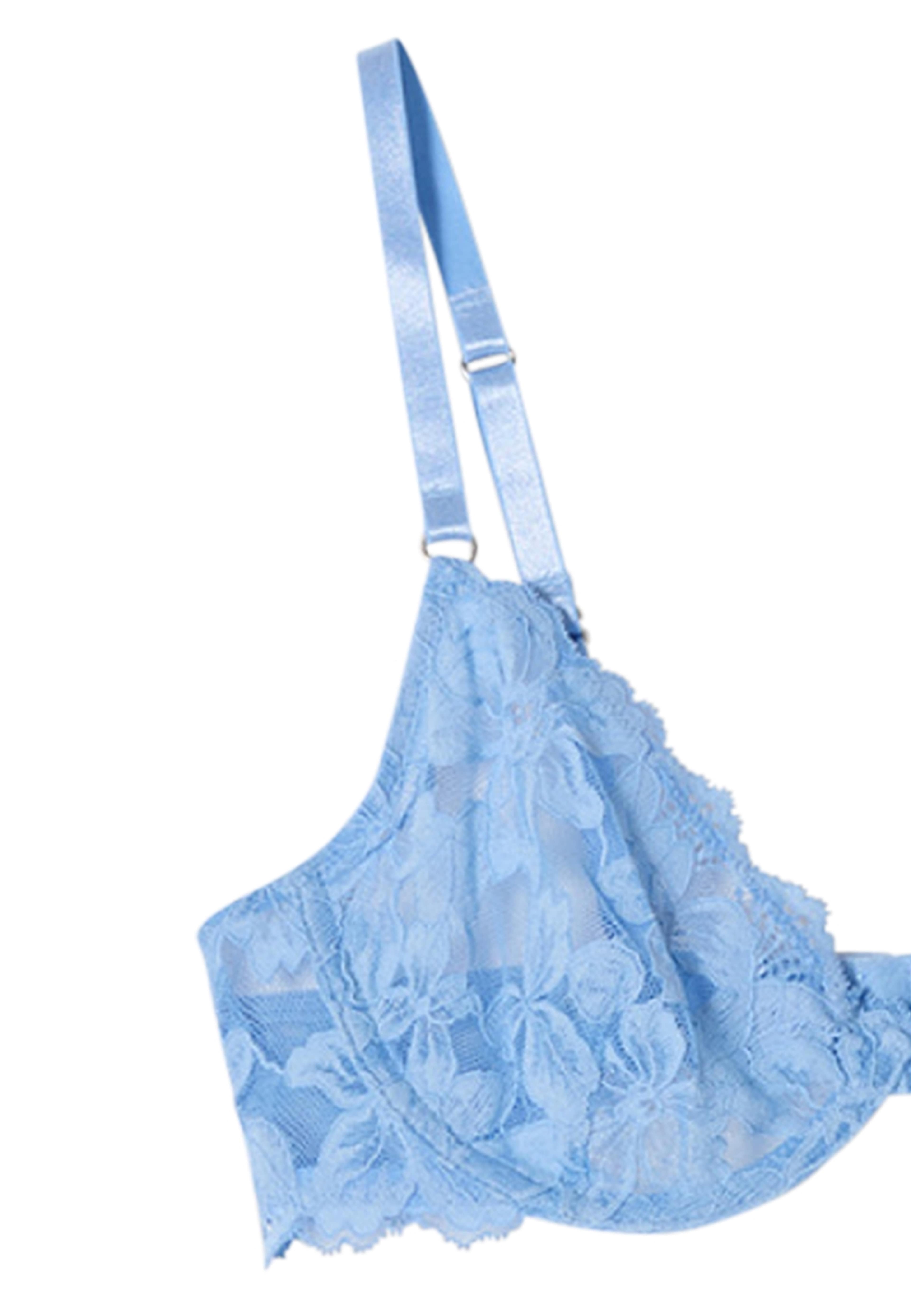 Fab-u-lace Wire Bra, från Frank Dandy, i färgen bluebell. Klicka för att öppna bilden i stort format