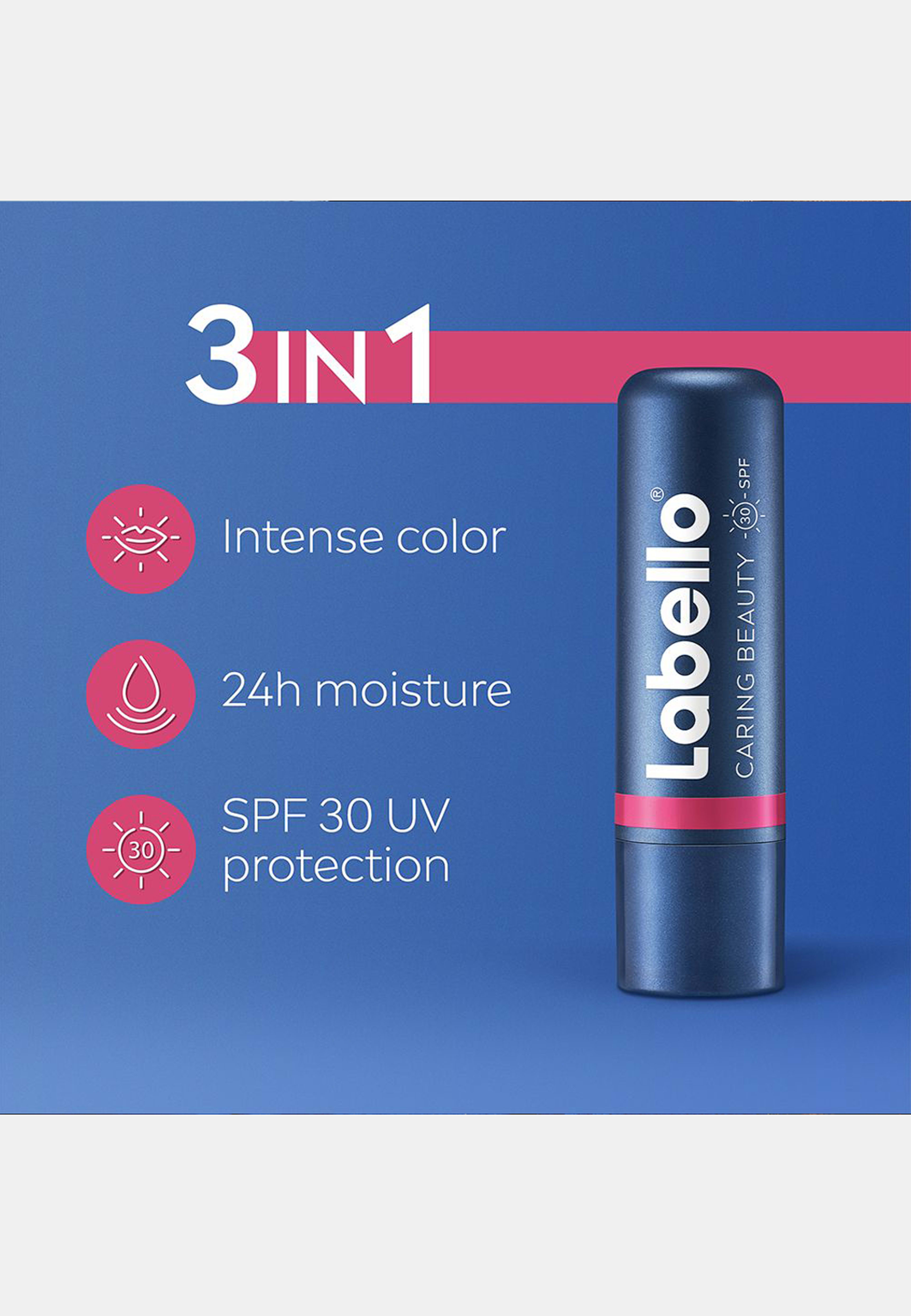 Läppbalsam Caring Beauty Pink 4,8 g Labello