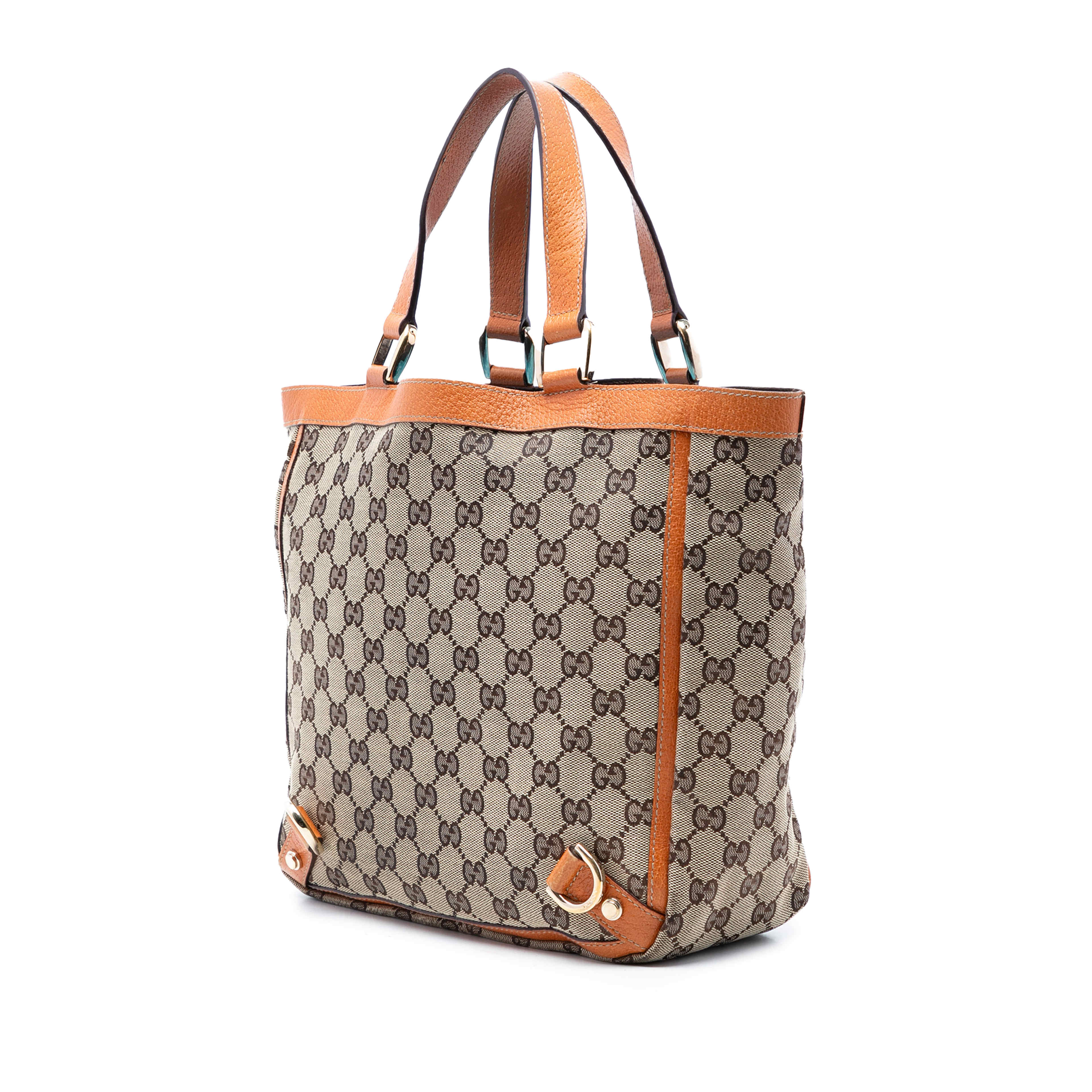 Gucci Gg Canvas Abbey D Ring Tote, från Luxclusif, i färgen orange. Klicka för att öppna bilden i stort format
