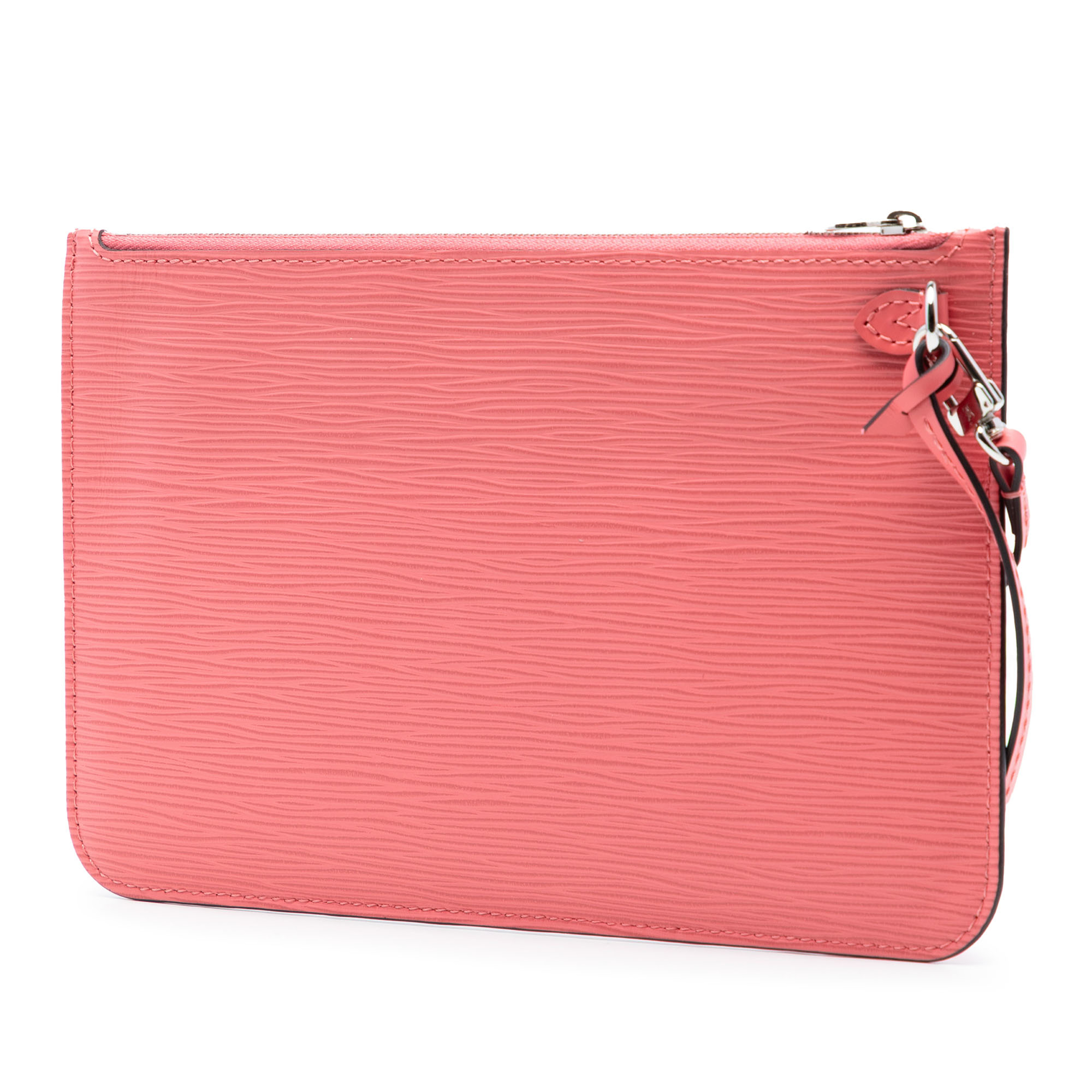 Louis Vuitton Epi Neverfull Pouch, från Luxclusif, i färgen blush. Klicka för att öppna bilden i stort format