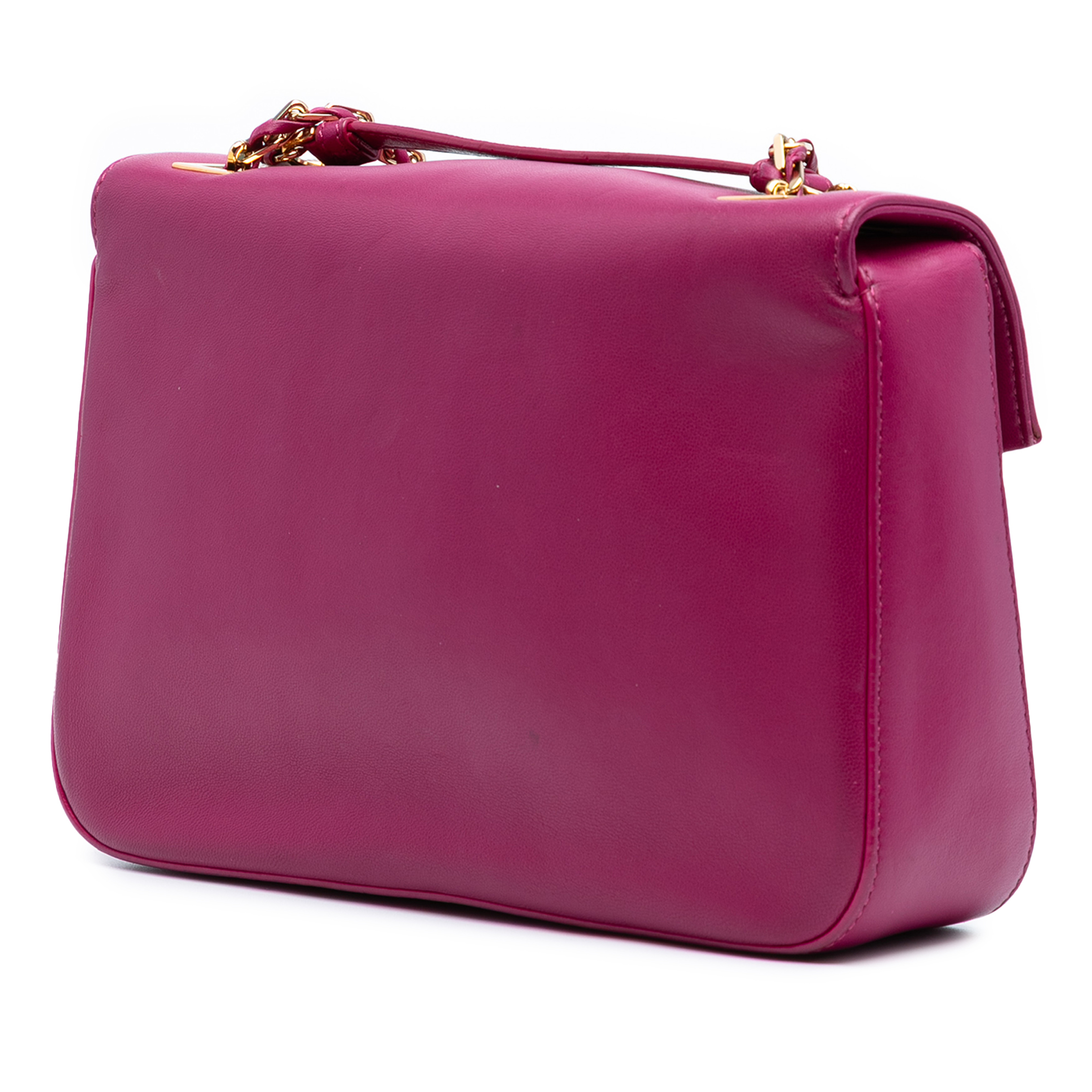 Fendi Nappa Be Baguette Crossbody, från Luxclusif, i färgen dark pink. Klicka för att öppna bilden i stort format