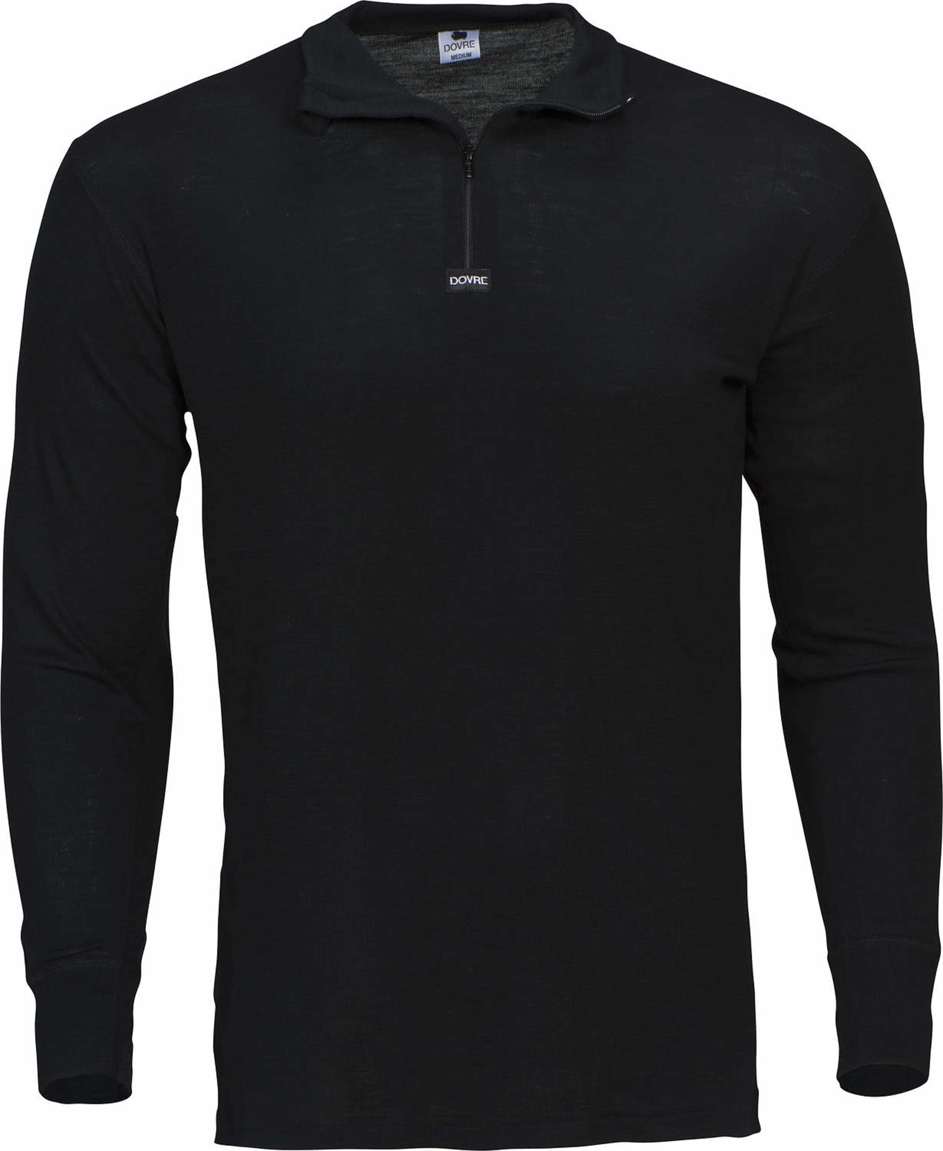 Dovre Ull Långärmad T-shirt Med Zip