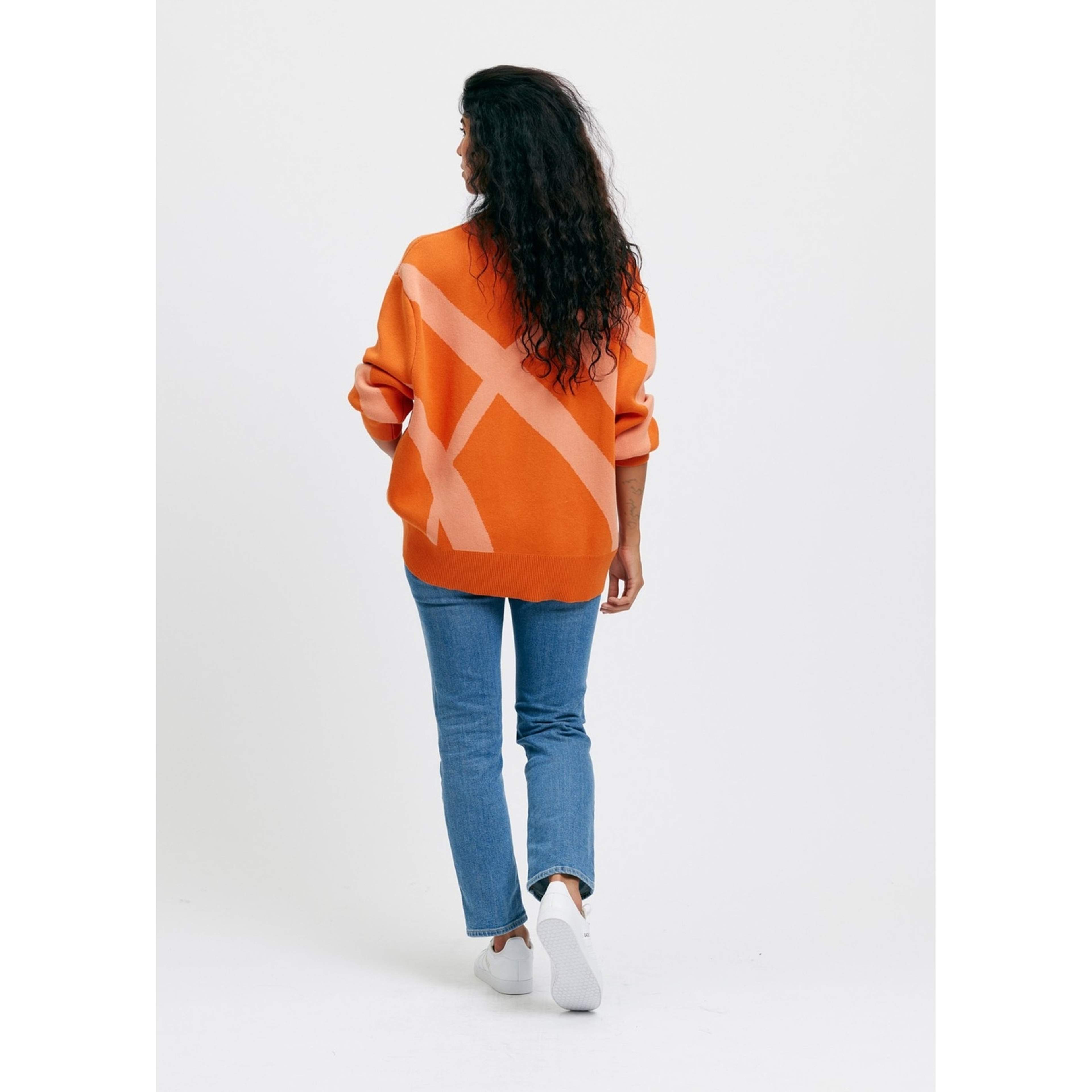 Brygg Stickad Tröja Peach
