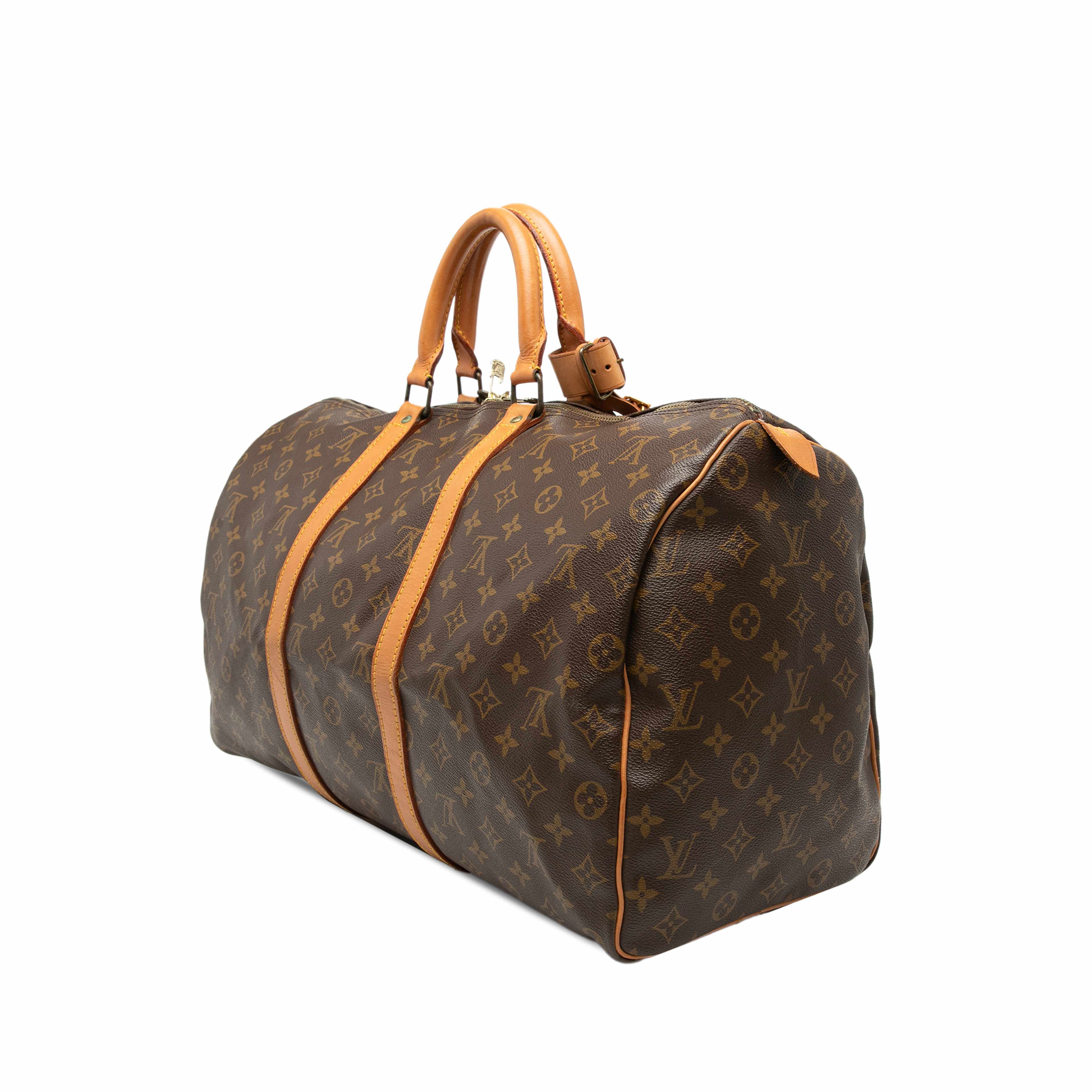 Louis Vuitton Monogram Keepall 50, från Luxclusif, i färgen brown. Klicka för att öppna bilden i stort format