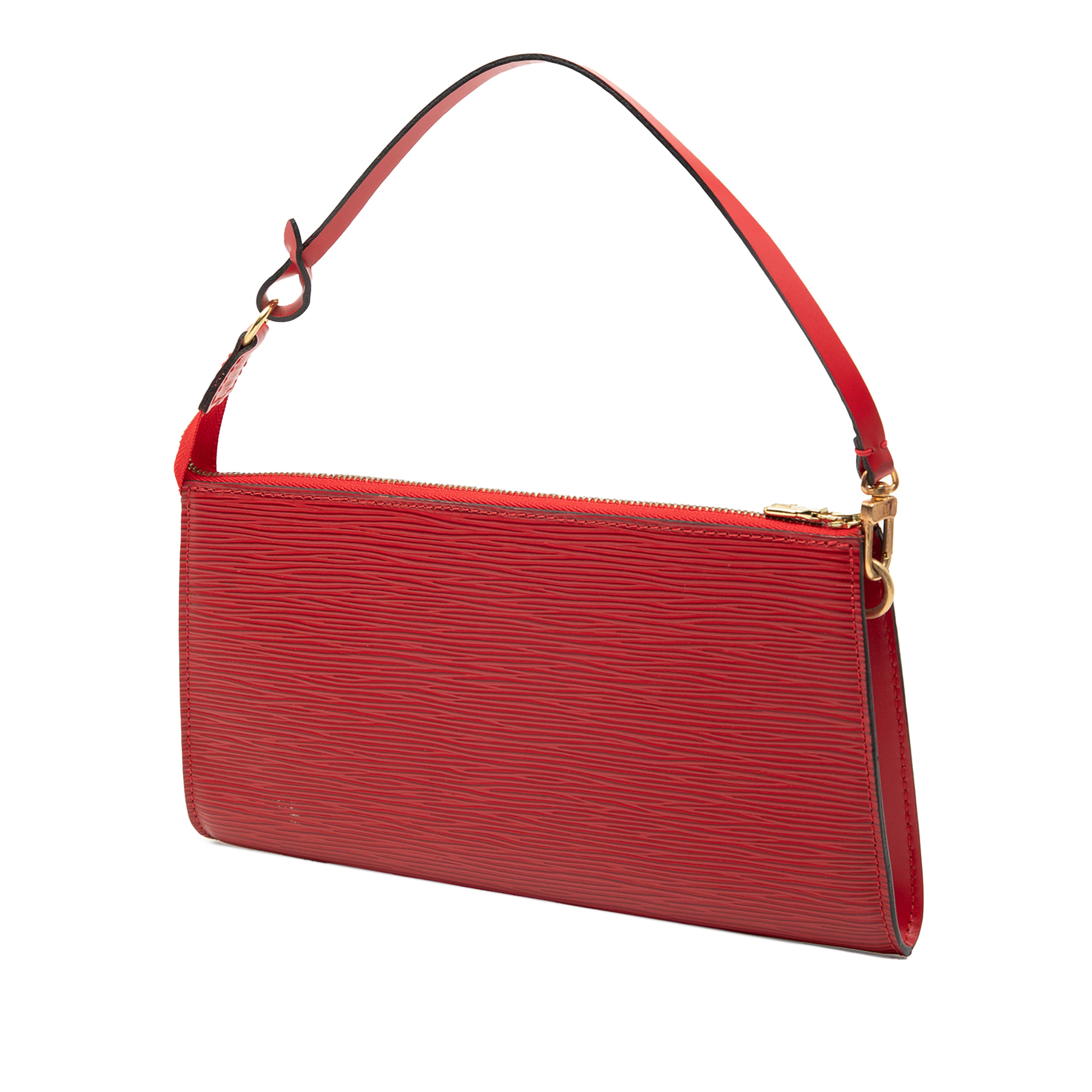 Louis Vuitton Epi Pochette Accessoires, från Luxclusif, i färgen red. Klicka för att öppna bilden i stort format