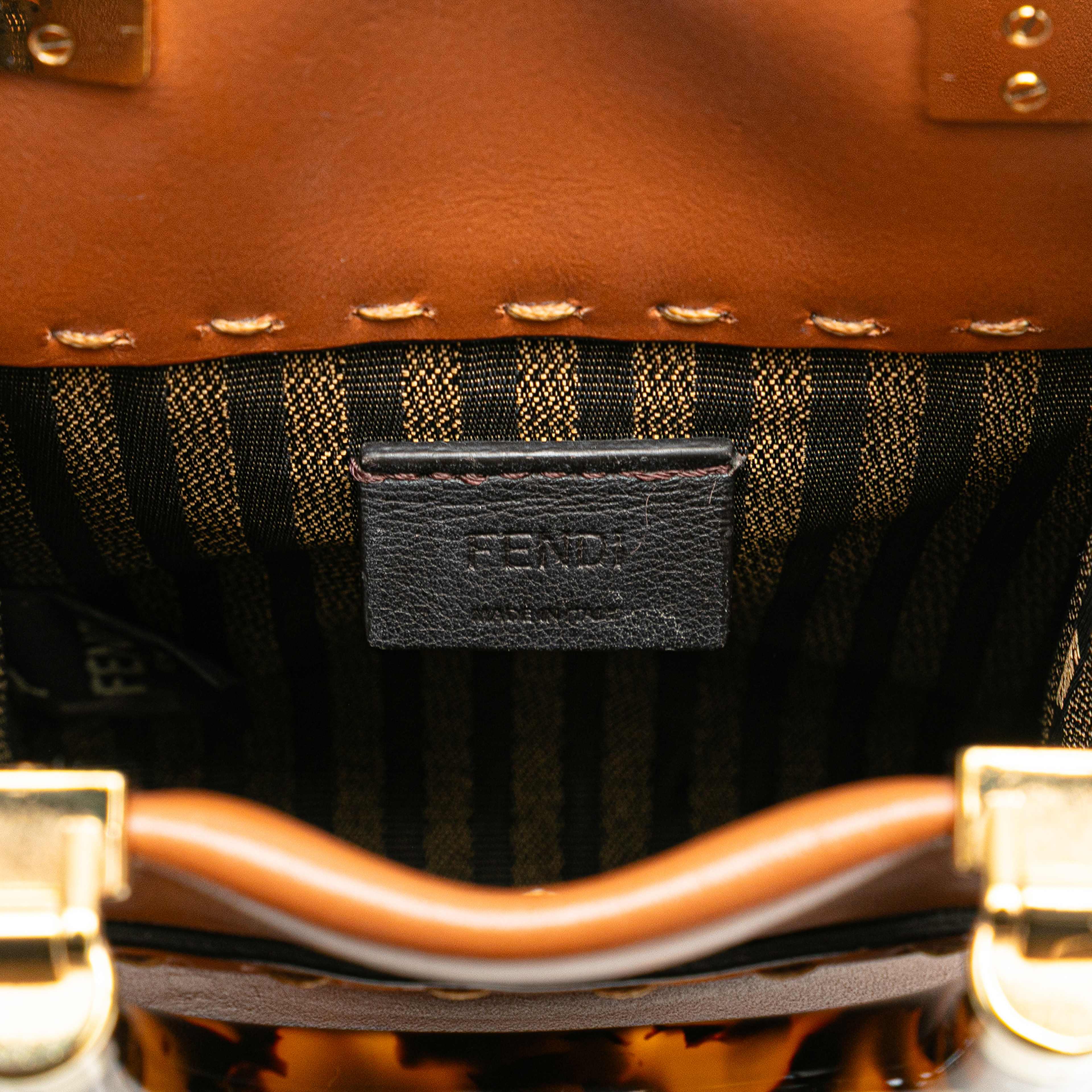 Fendi Mini Leather Sunshine Shopper Tote