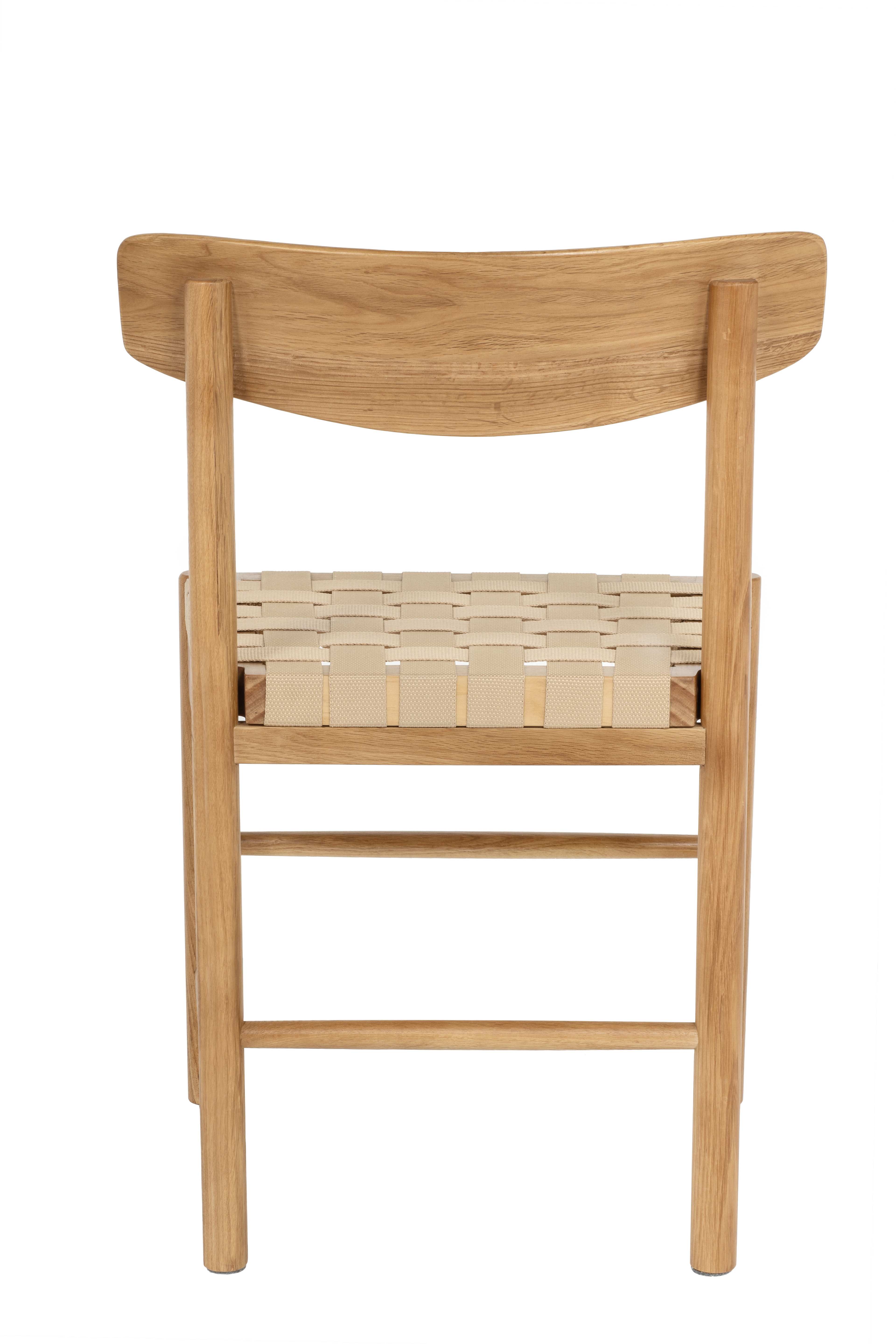 Matstol med flätad sits i sadelgjord ALMA, från Åhléns Home, i färgen Oak. Klicka för att öppna bilden i stort format