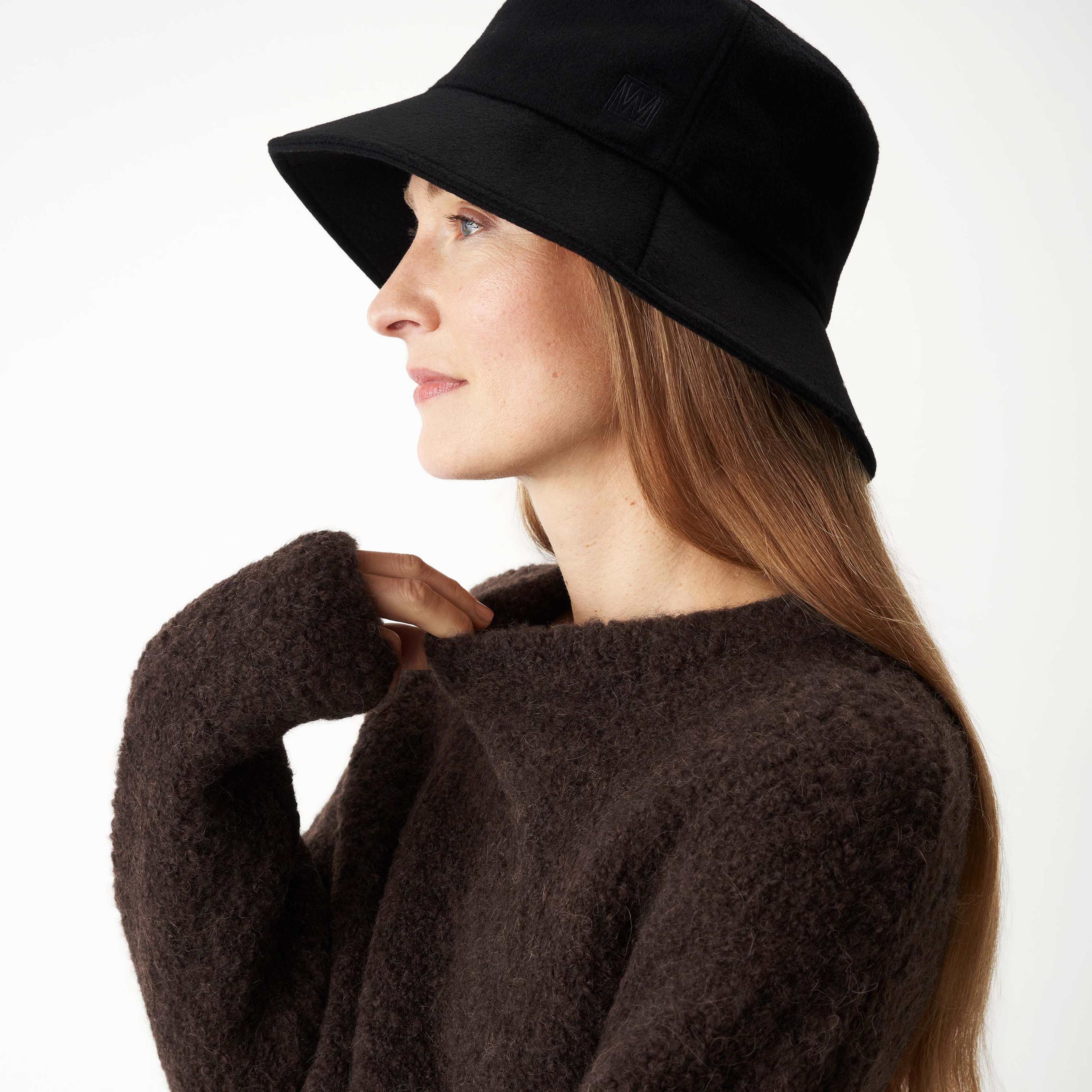 Bucket hat i ull ERIN, från Wera, i färgen Black. Klicka för att öppna bilden i stort format