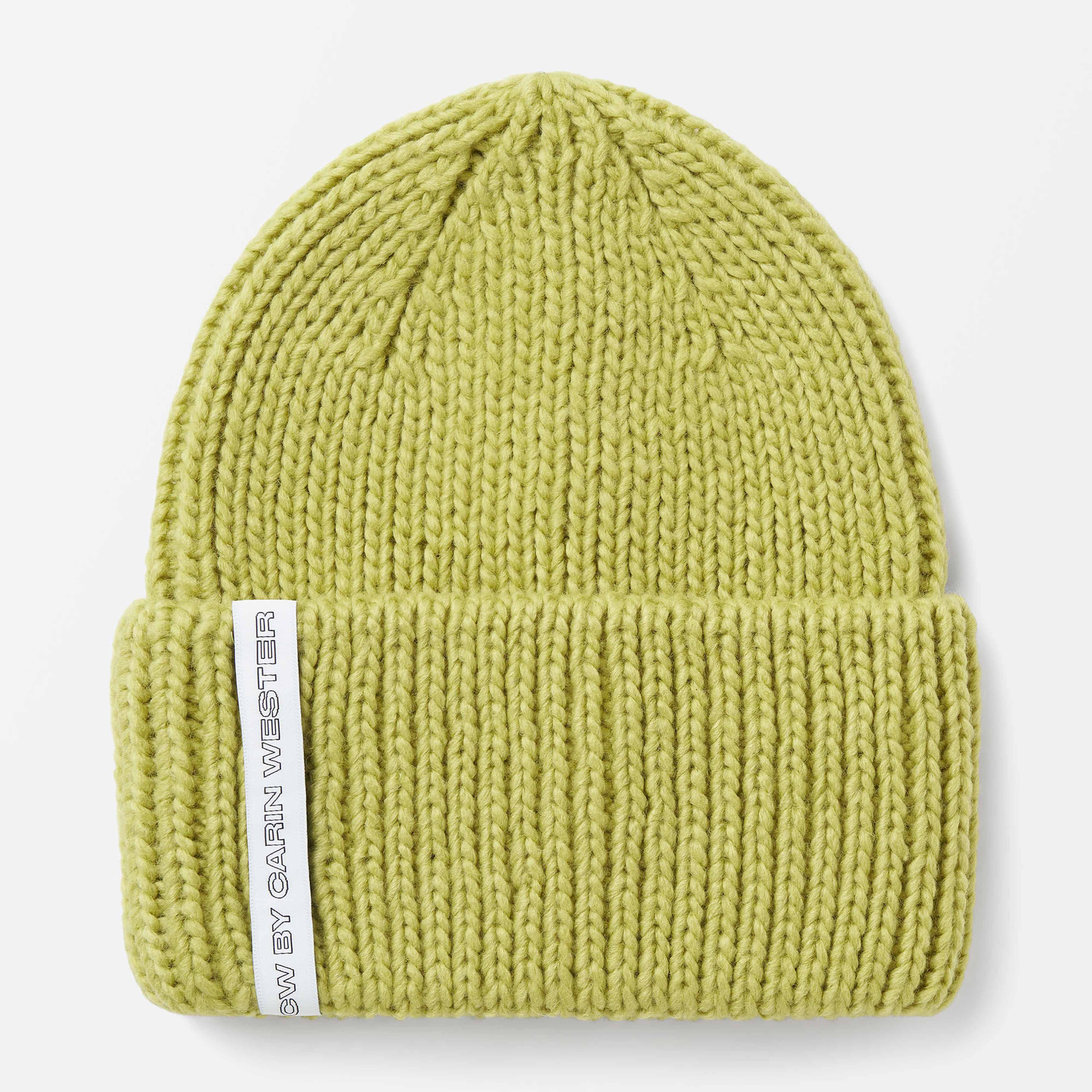 Ribbad beanie i ullmix, från Carin Wester, i färgen Green. Klicka för att öppna bilden i stort format